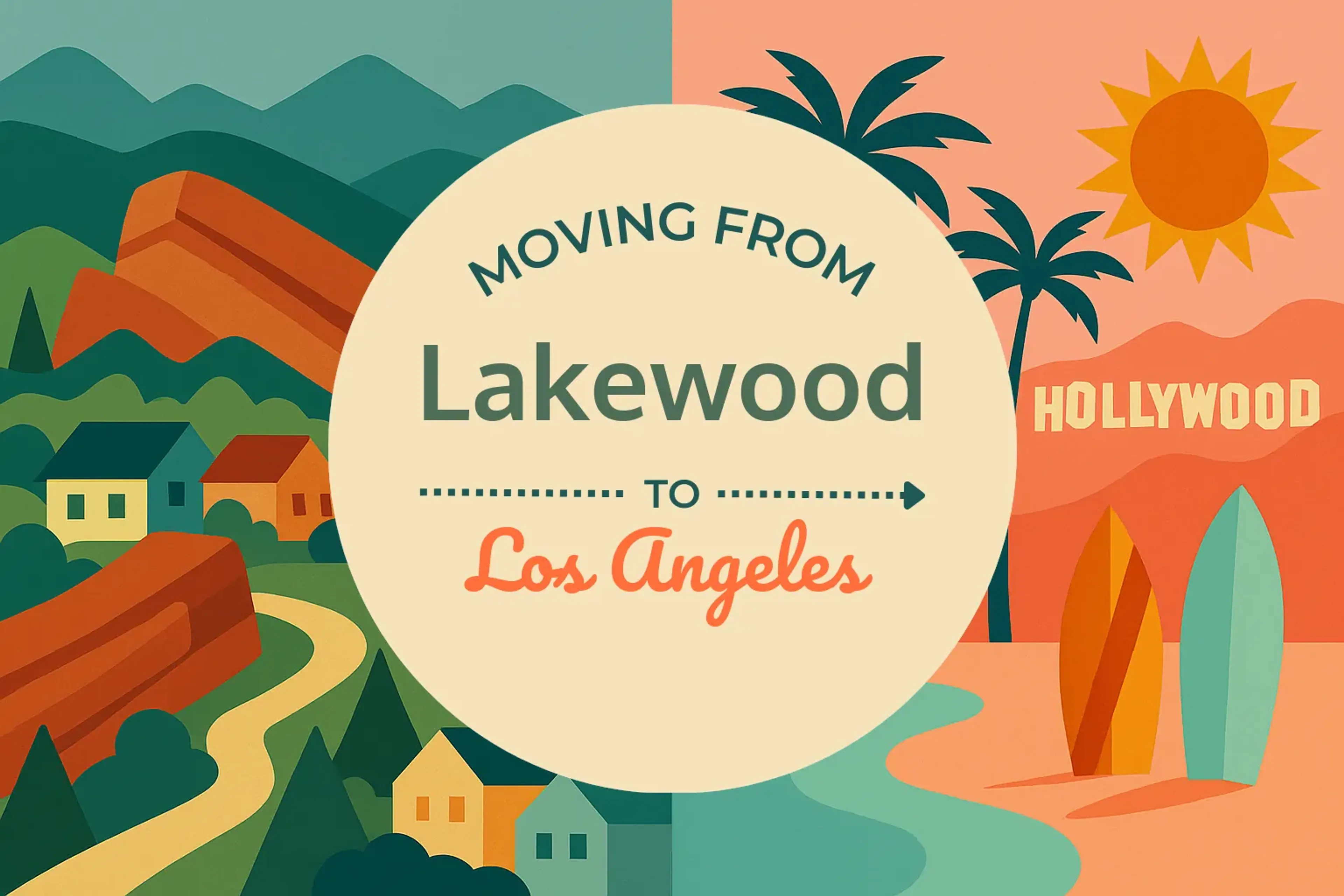 Side-by-side comparison of Lakewood to Los Angeles moving companies