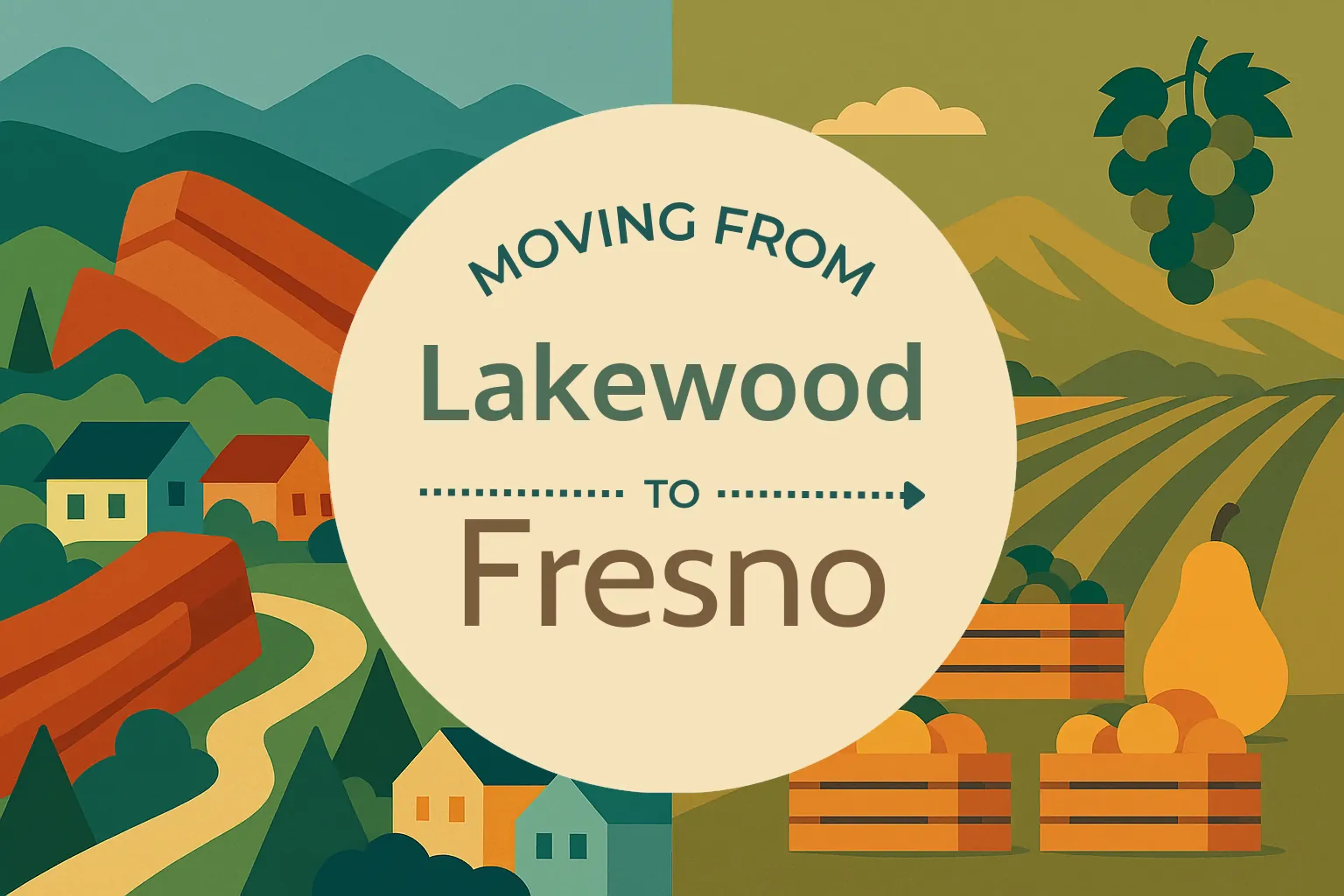 Side-by-side comparison of Lakewood to Fresno moving companies