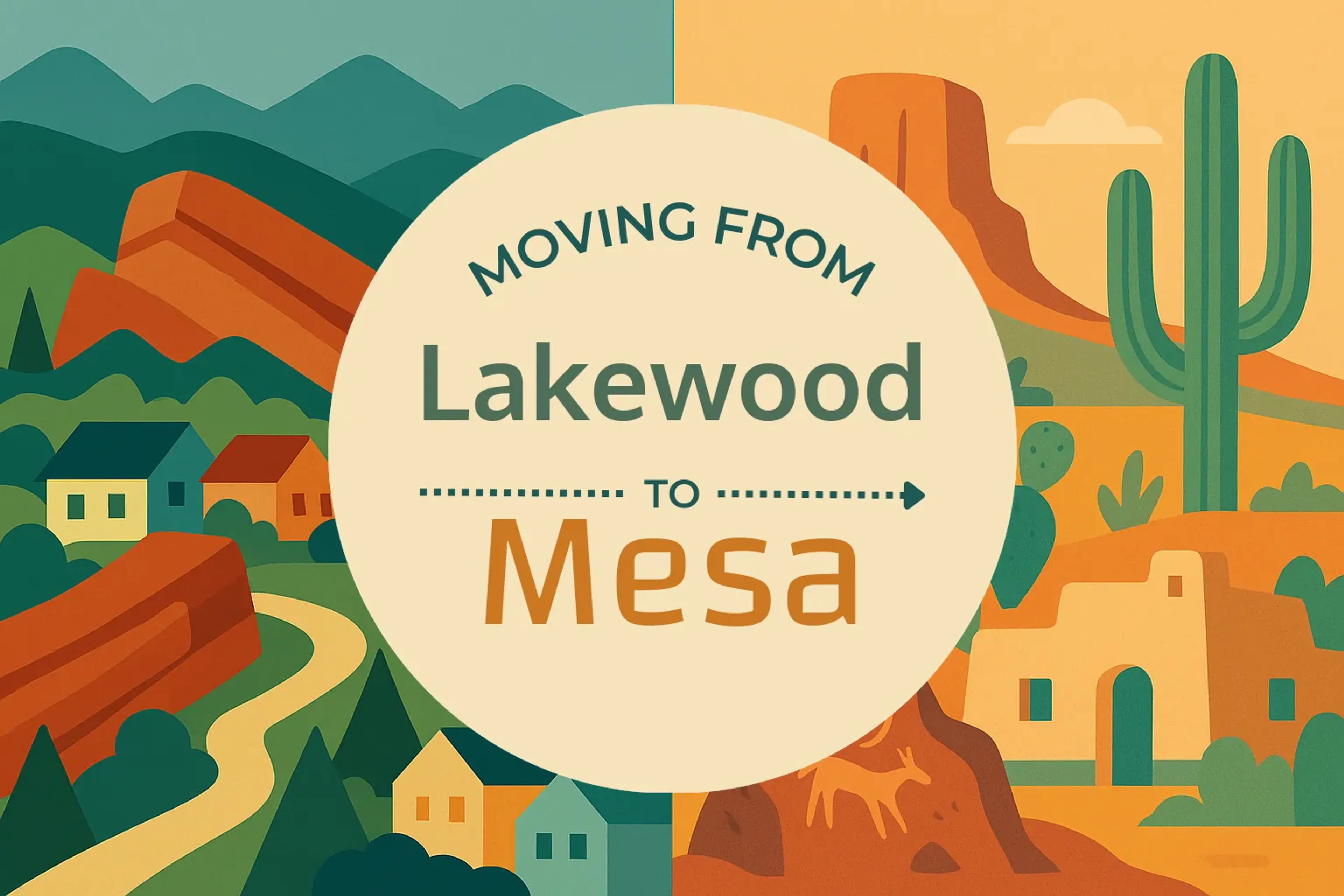 Side-by-side comparison of Lakewood to Mesa moving companies