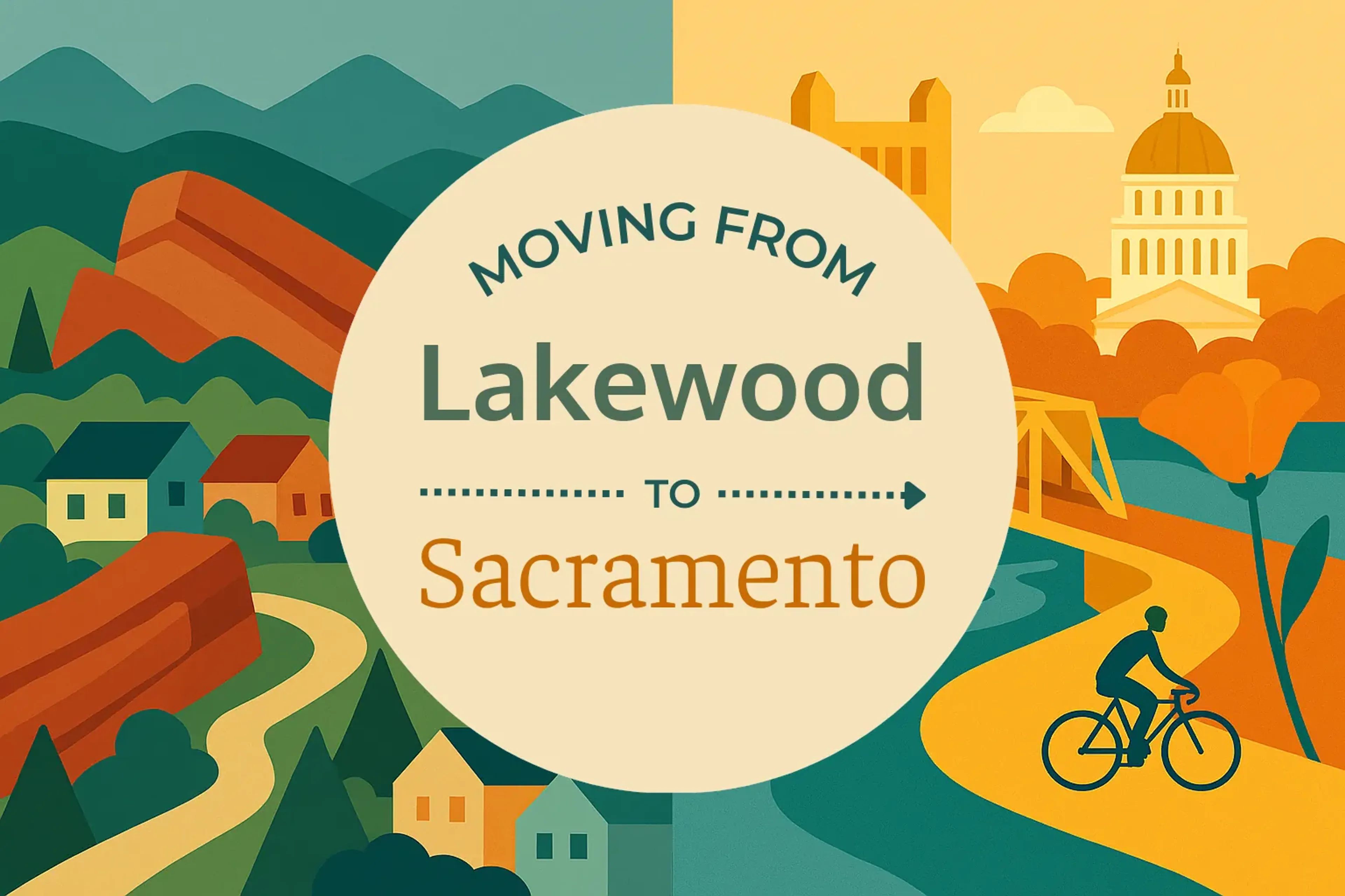 Side-by-side comparison of Lakewood to Sacramento moving companies