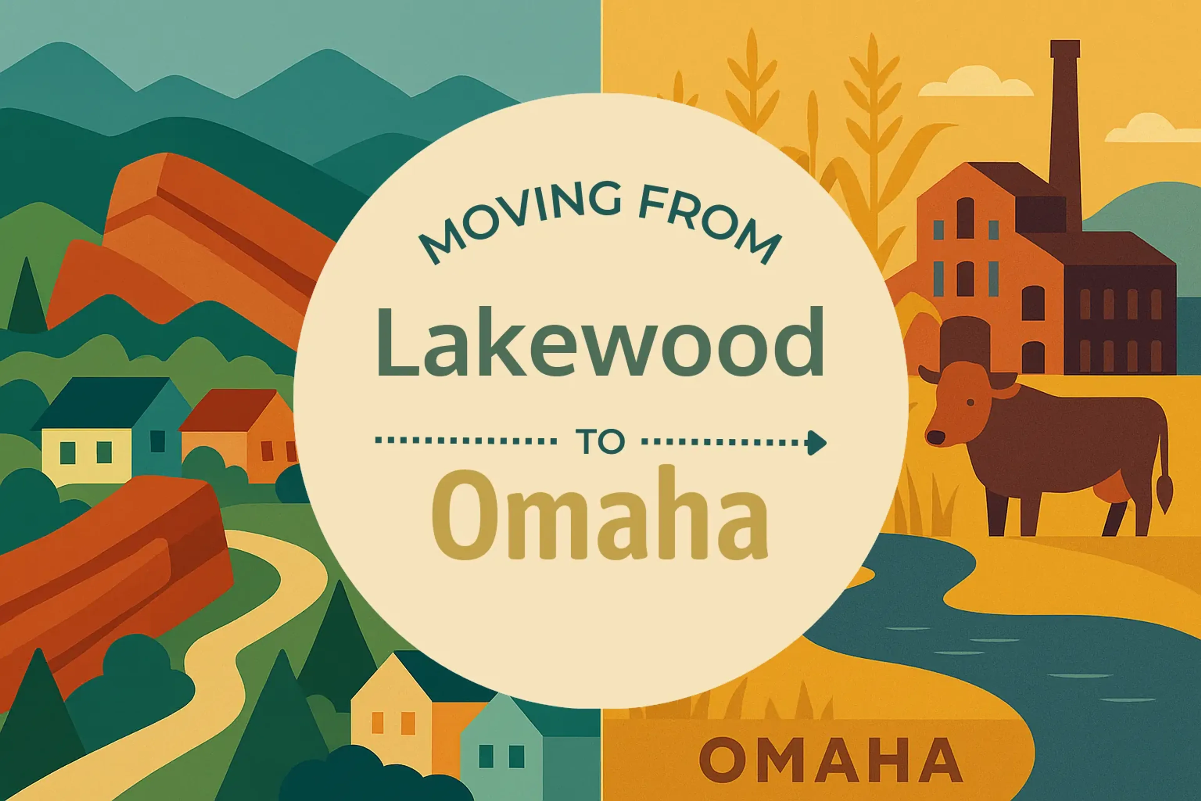 Side-by-side comparison of Lakewood to Omaha moving companies