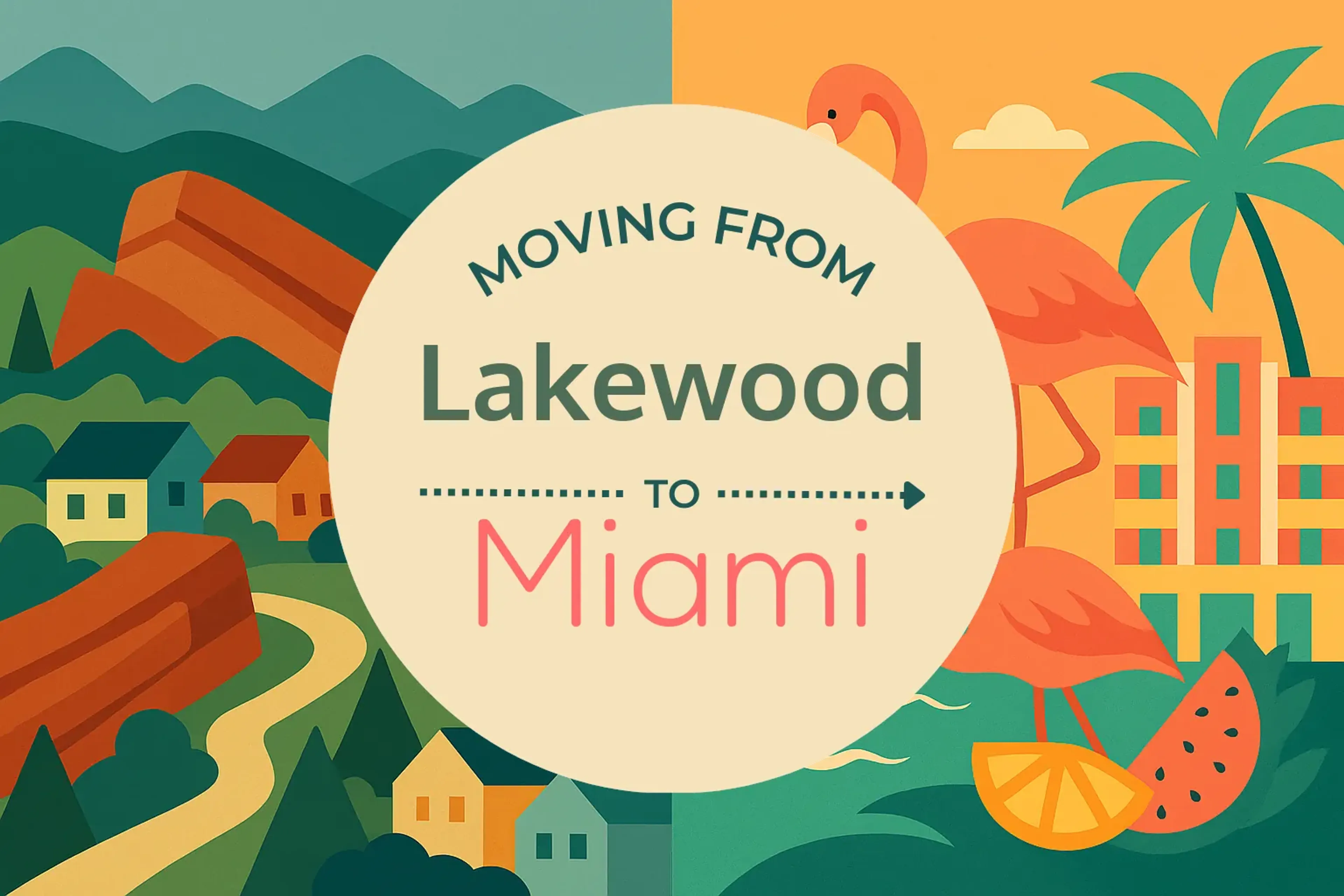 Side-by-side comparison of Lakewood to Miami moving companies