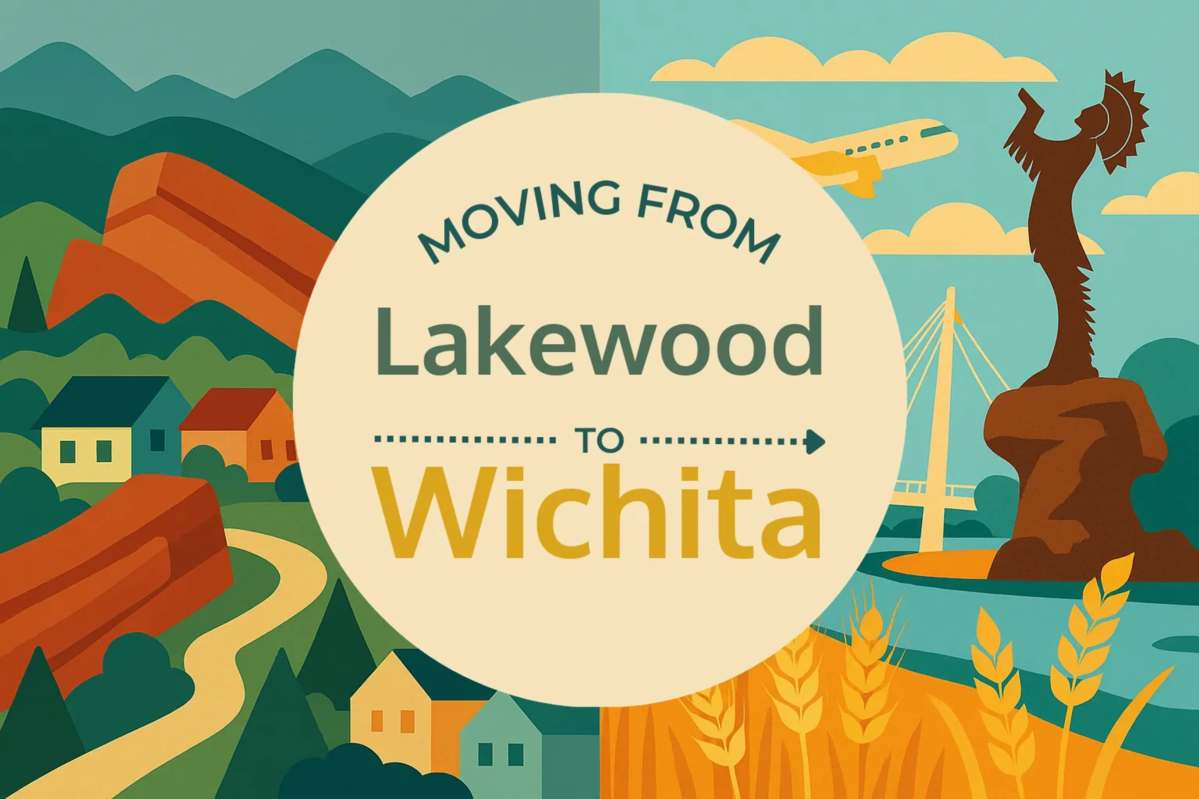 Side-by-side comparison of Lakewood to Wichita moving companies