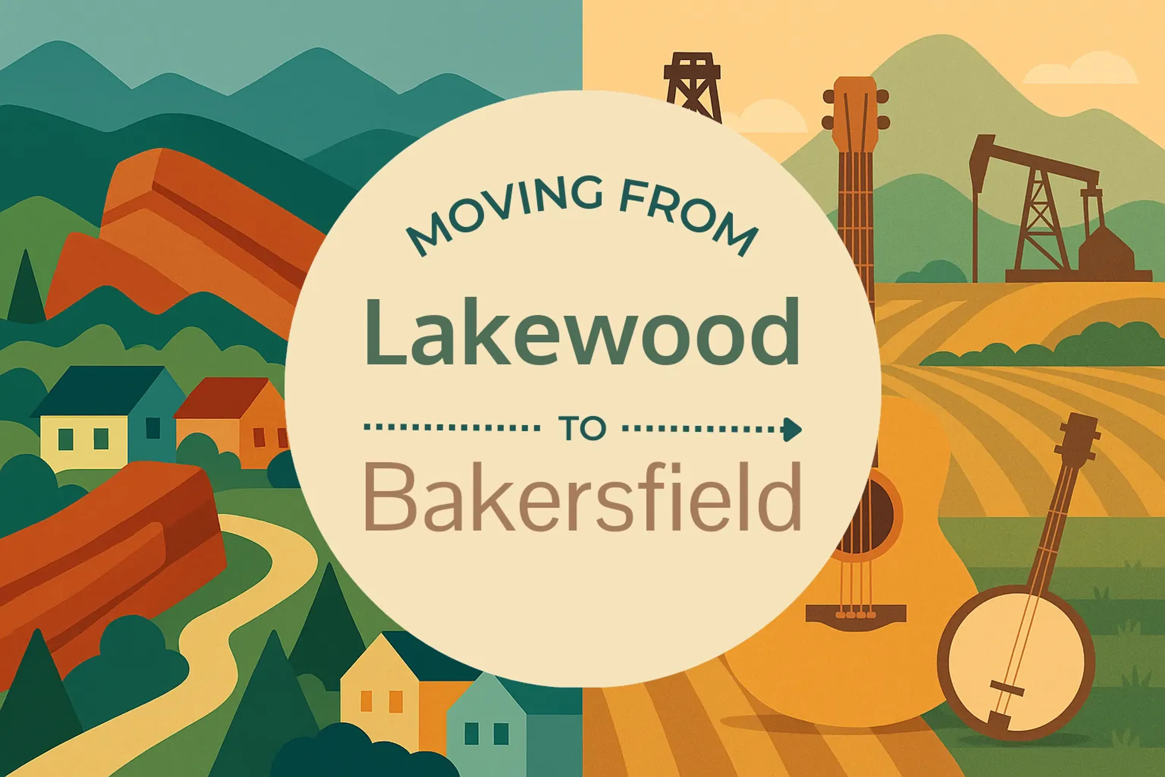 Side-by-side comparison of Lakewood to Bakersfield moving companies