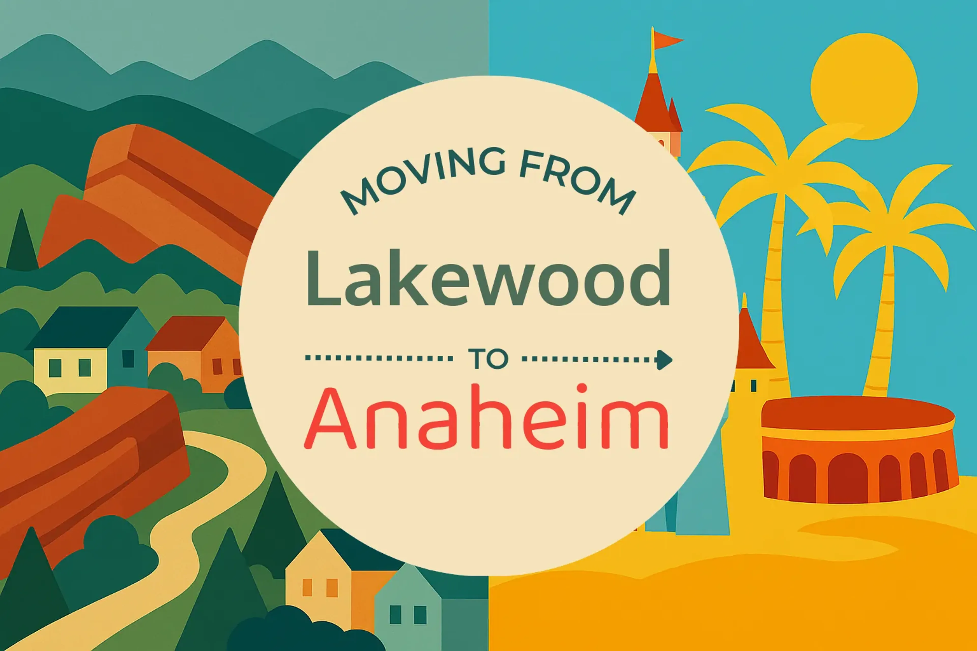 Side-by-side comparison of Lakewood to Anaheim moving companies