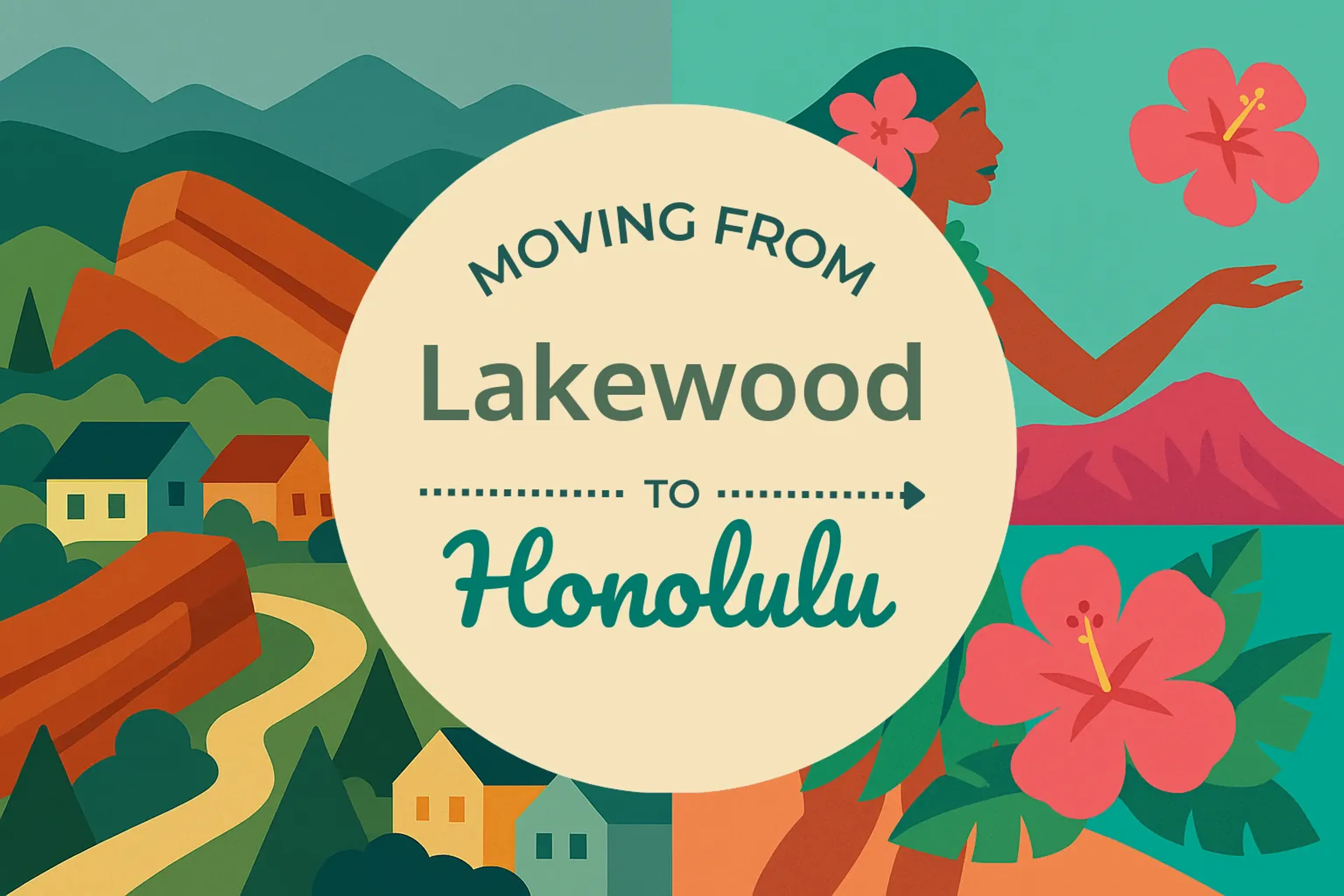Side-by-side comparison of Lakewood to Honolulu moving companies