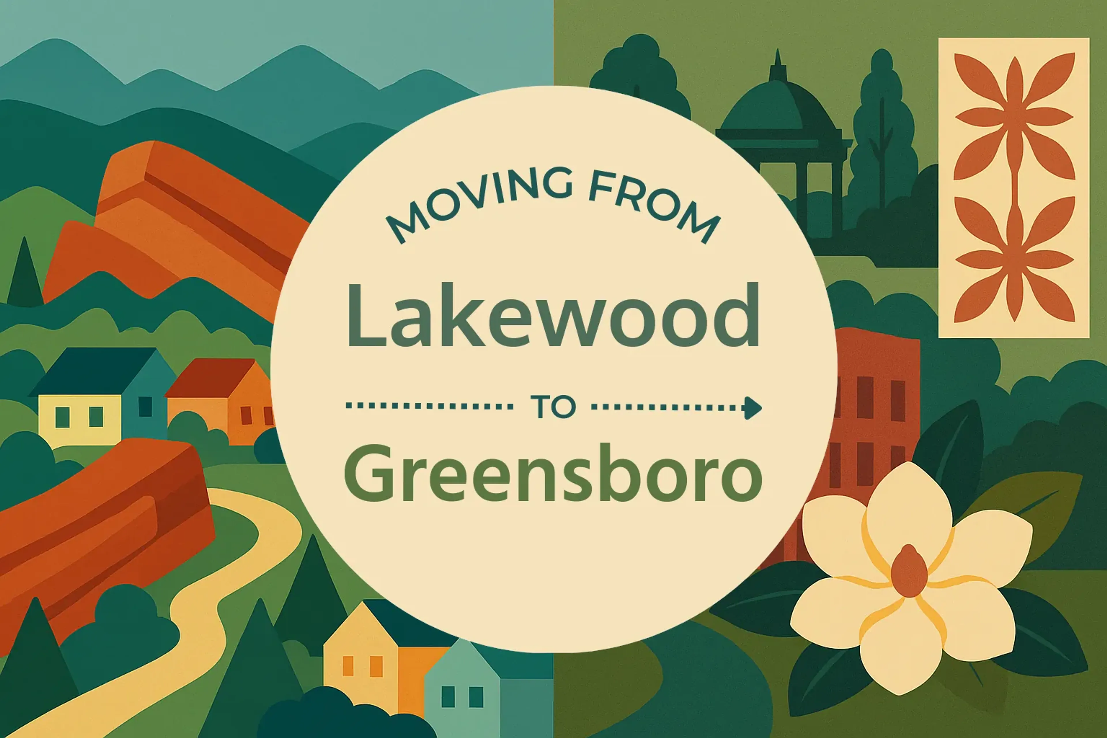 Side-by-side comparison of Lakewood to Greensboro moving companies