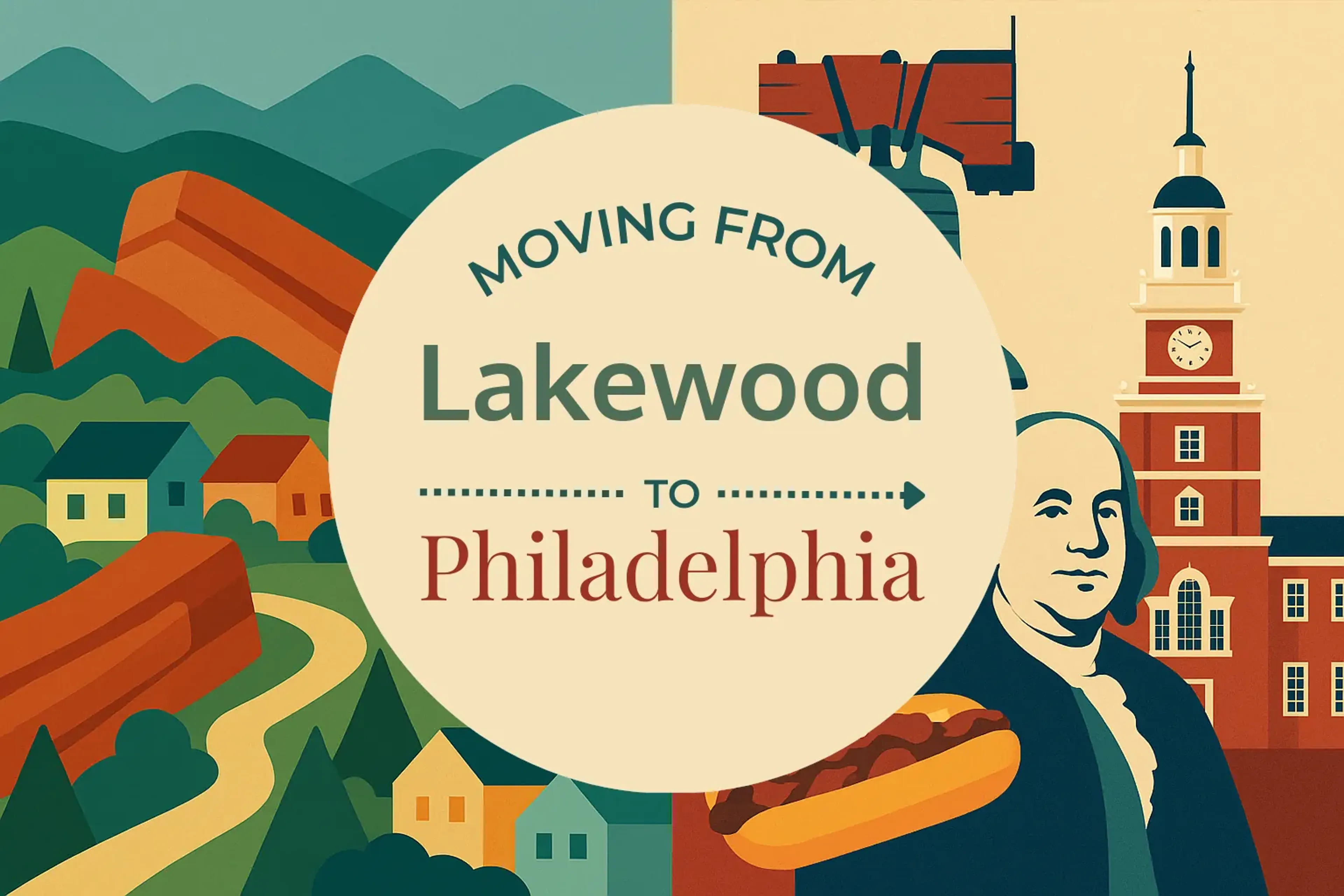 Side-by-side comparison of Lakewood to Philadelphia moving companies