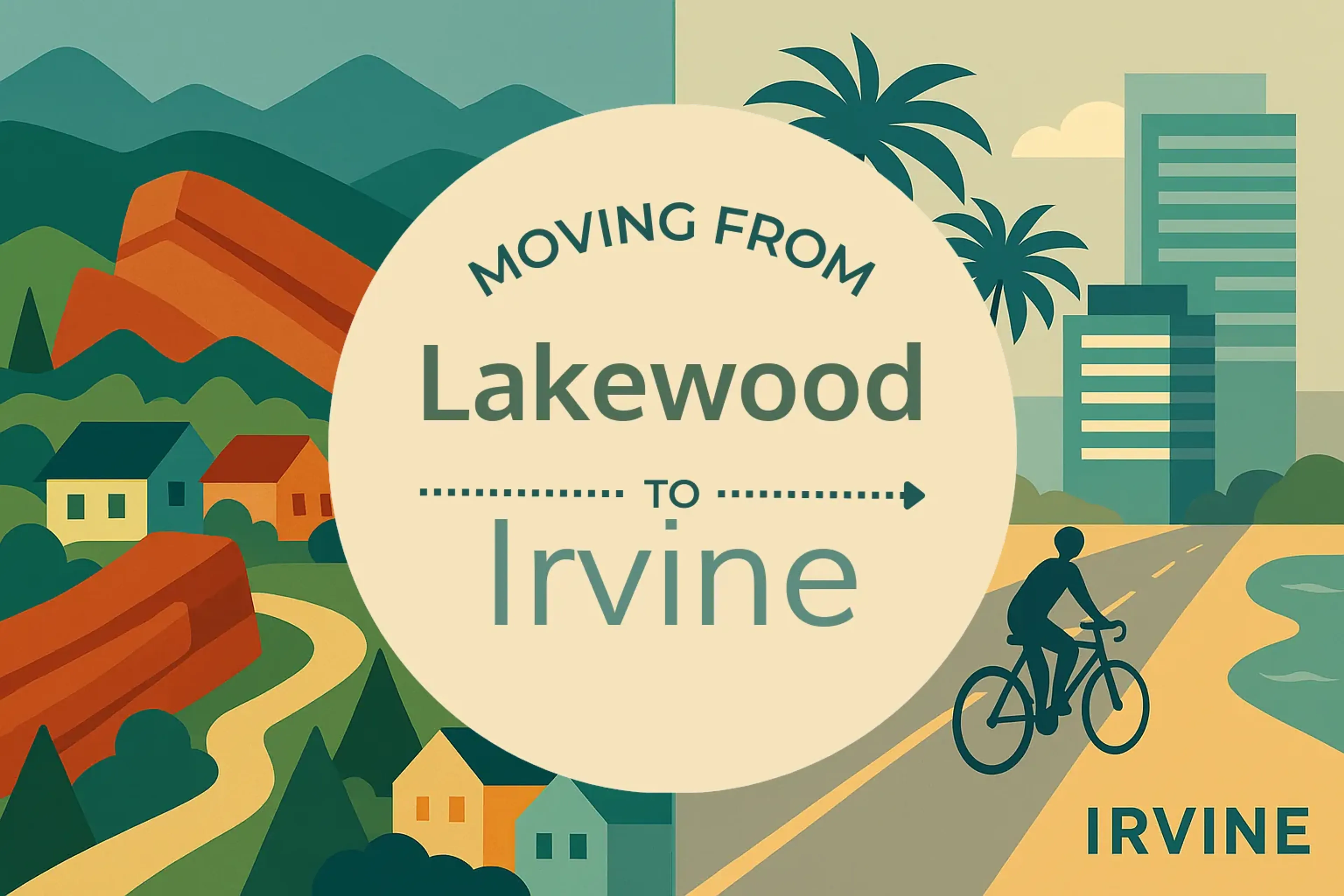 Side-by-side comparison of Lakewood to Irvine moving companies