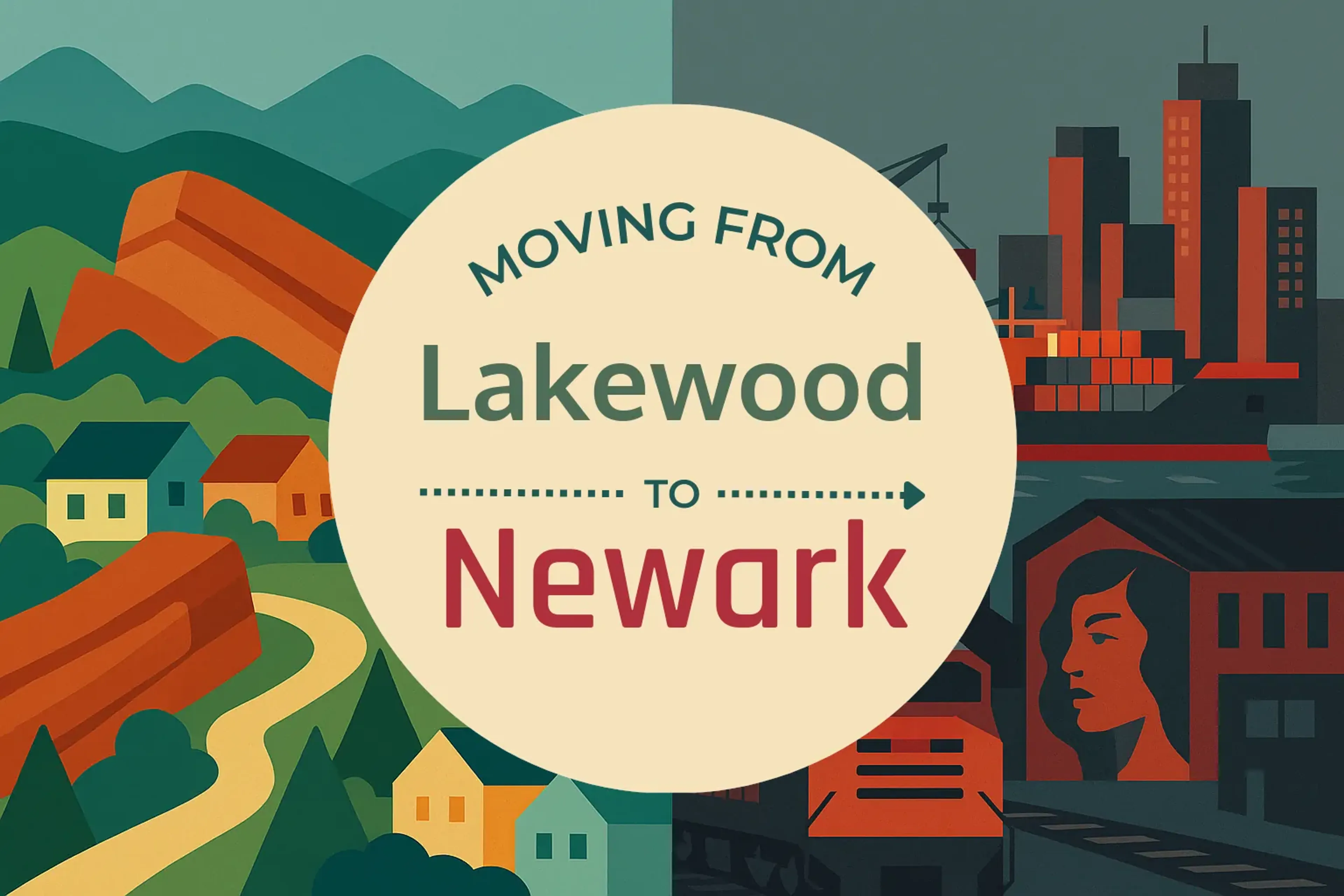 Side-by-side comparison of Lakewood to Newark moving companies