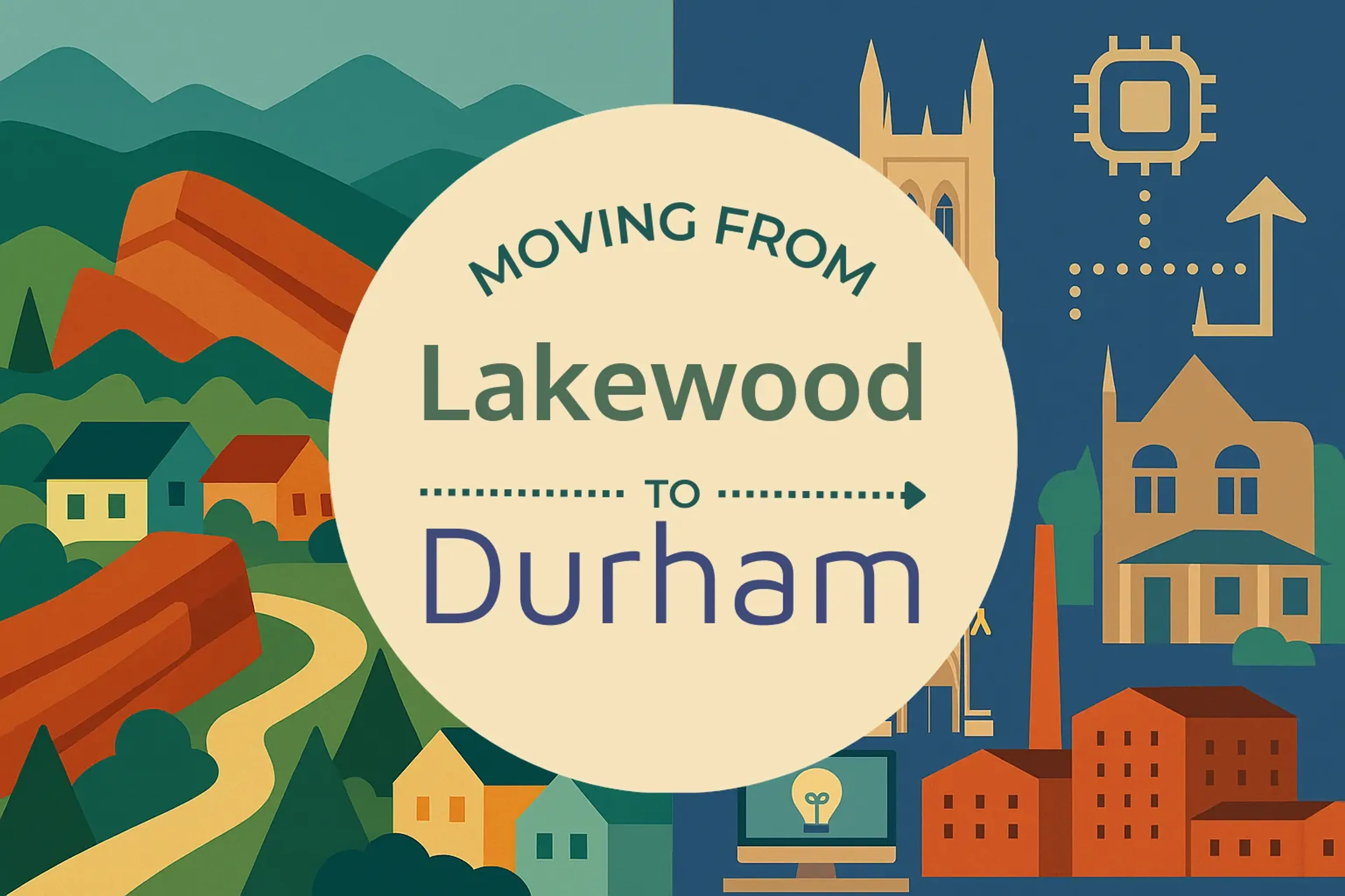 Side-by-side comparison of Lakewood to Durham moving companies