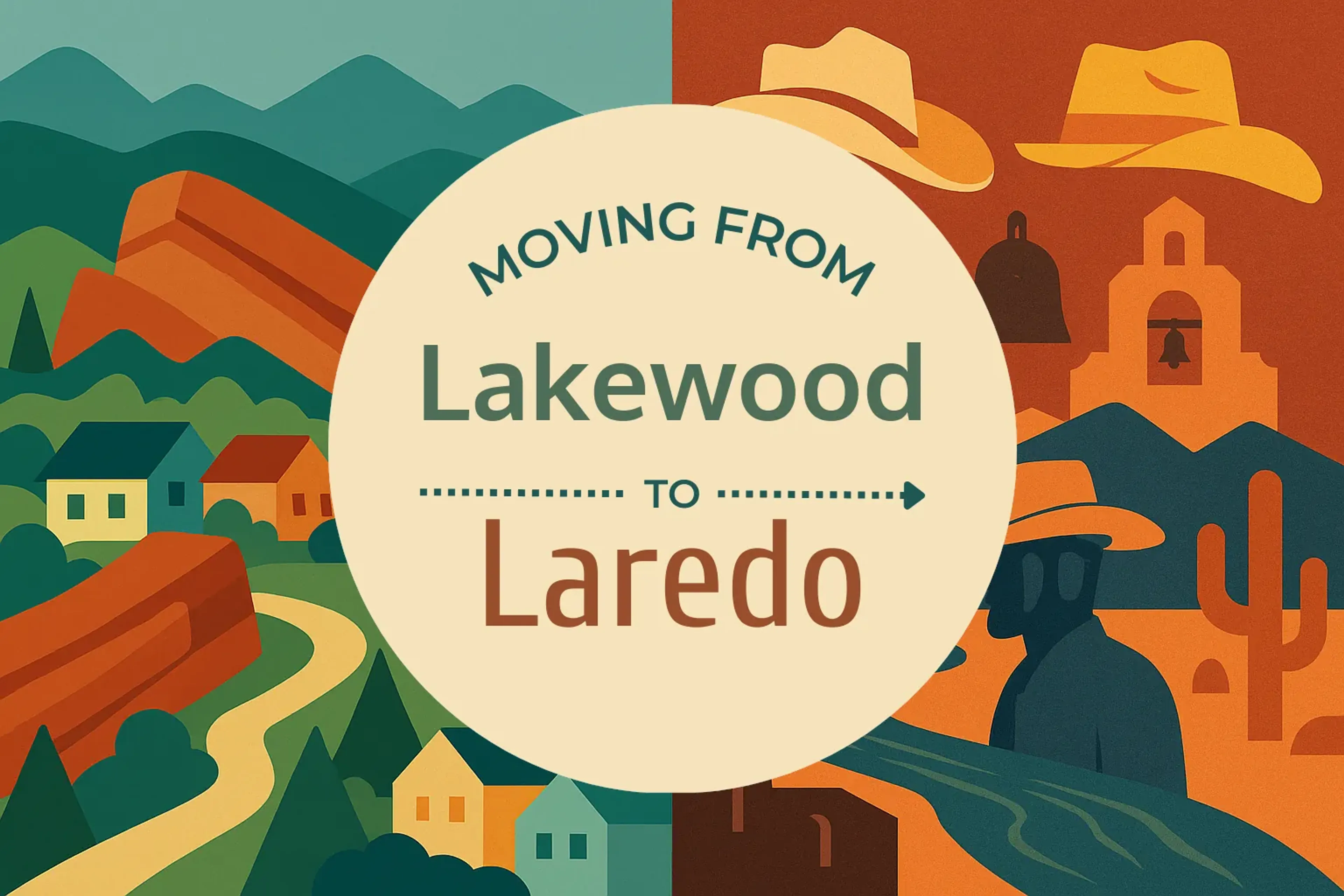 Side-by-side comparison of Lakewood to Laredo moving companies