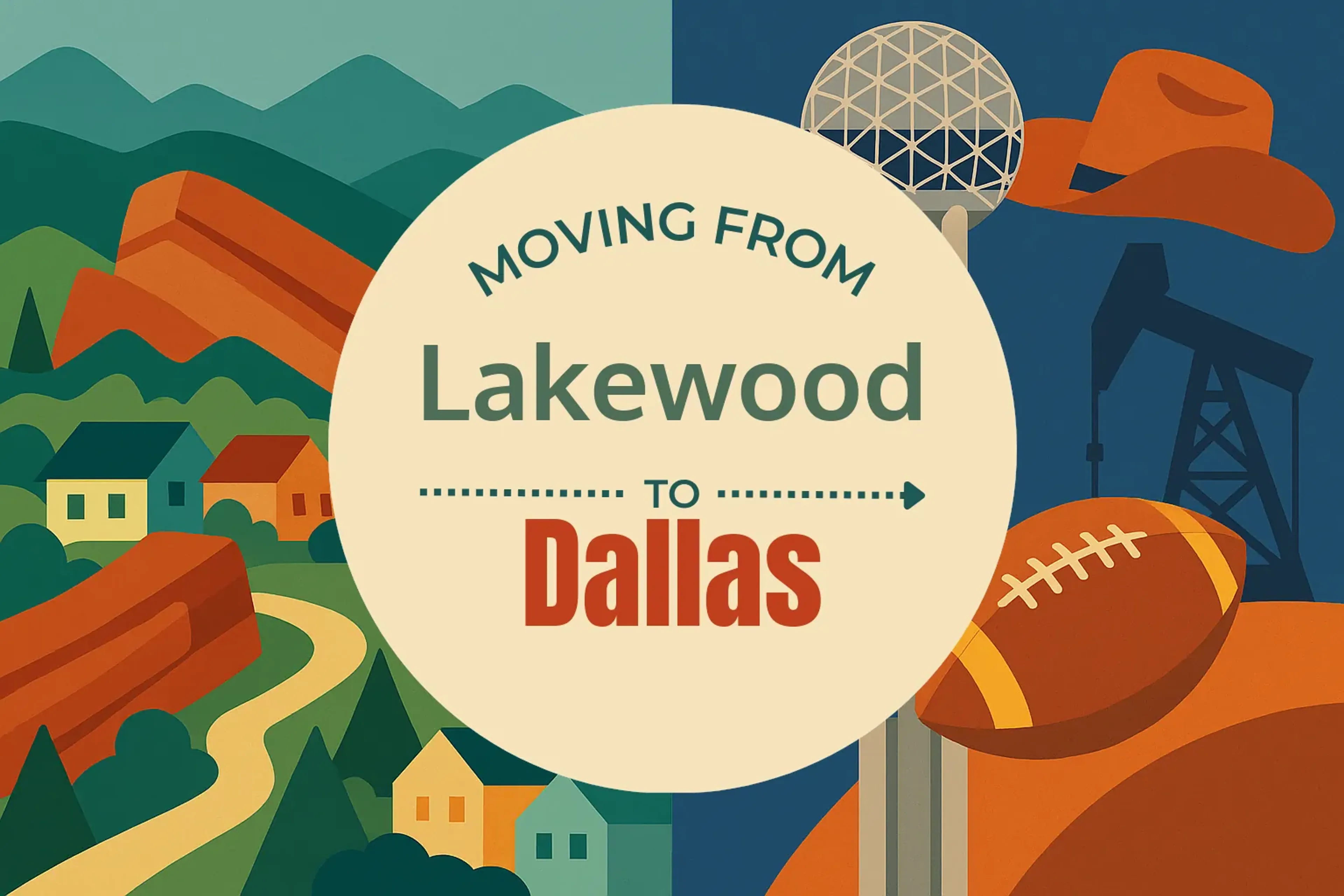 Side-by-side comparison of Lakewood to Dallas moving companies