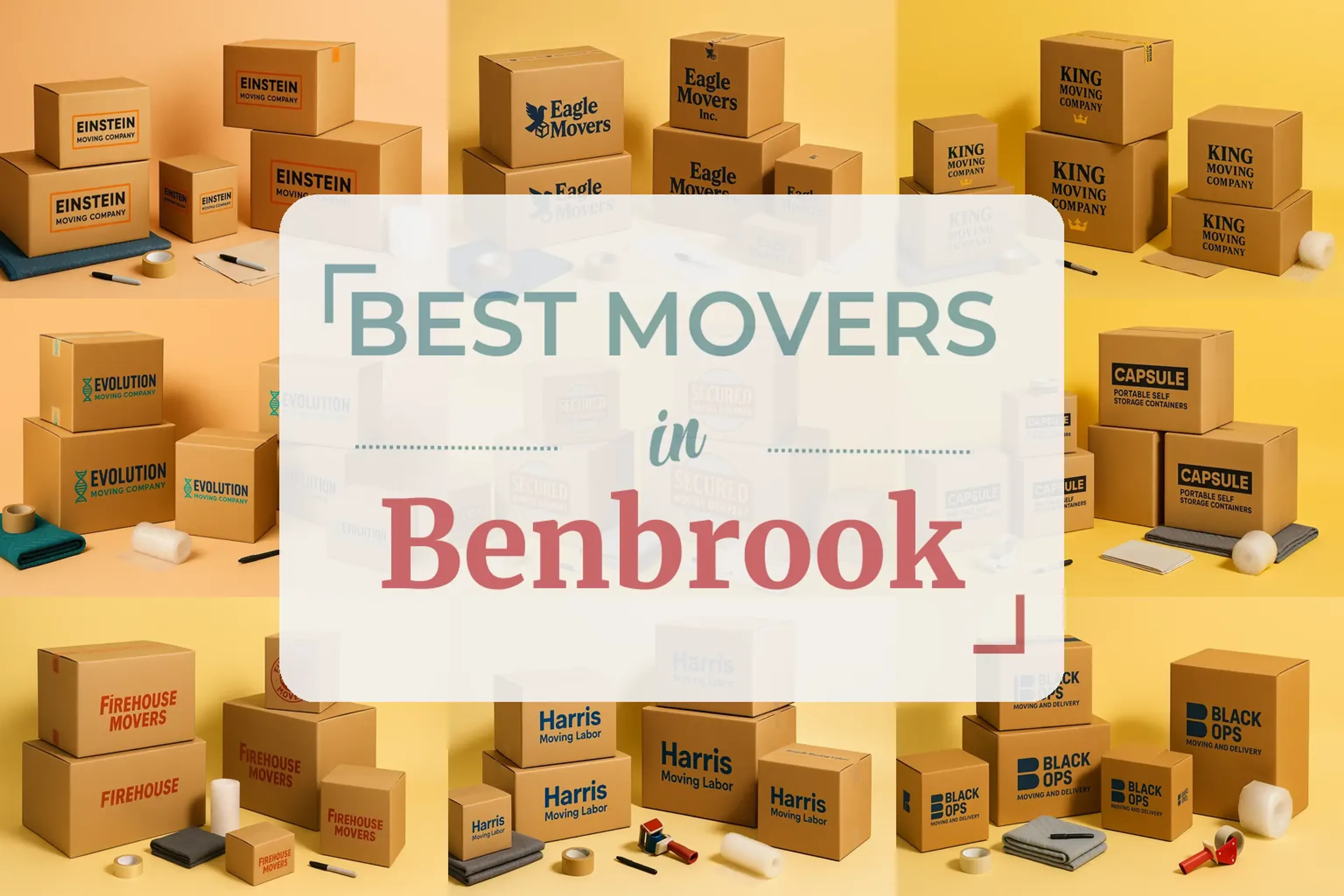 Side-by-side comparison of Benbrook moving companies