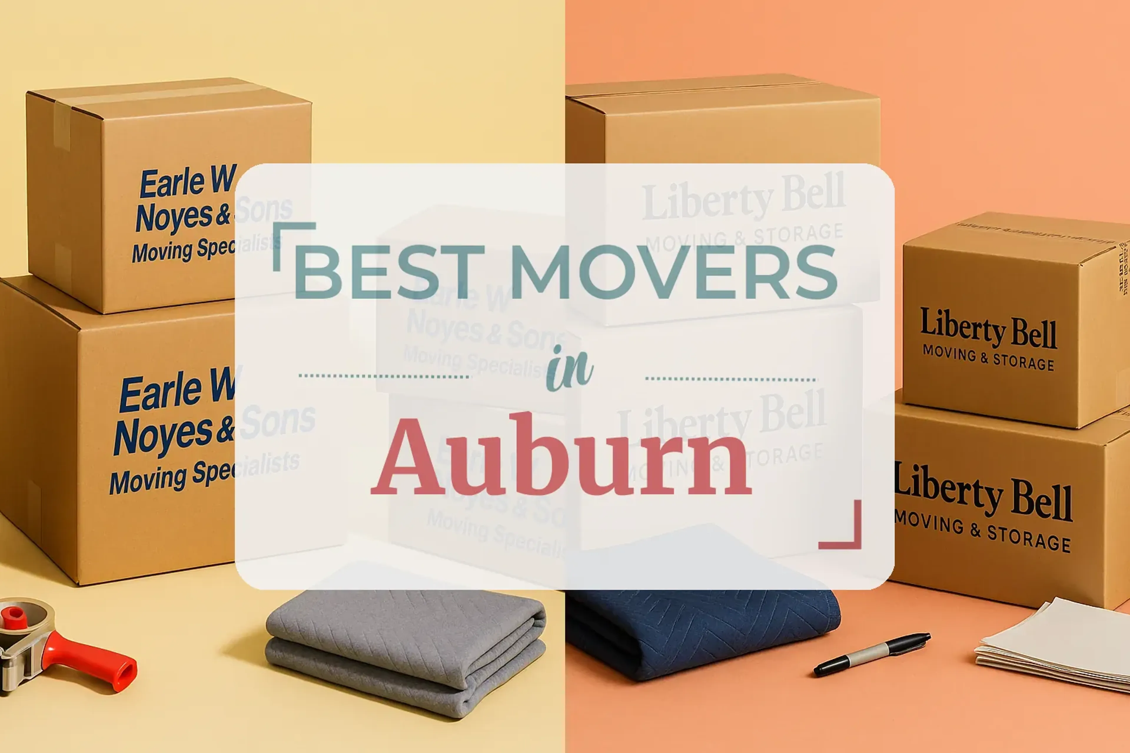 Side-by-side comparison of Auburn moving companies