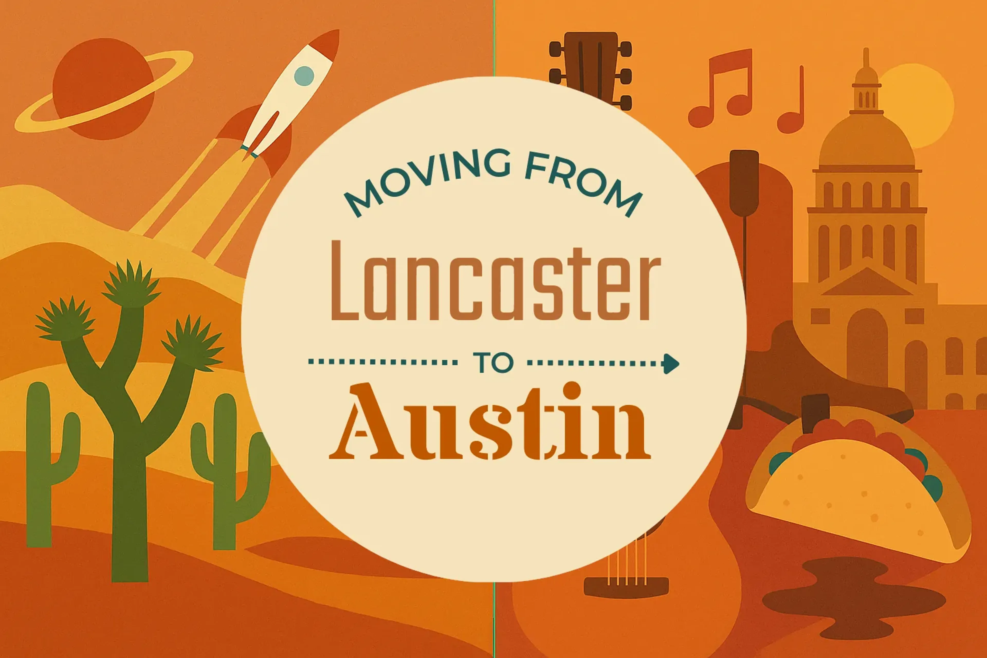 Side-by-side comparison of Lancaster to Austin moving companies