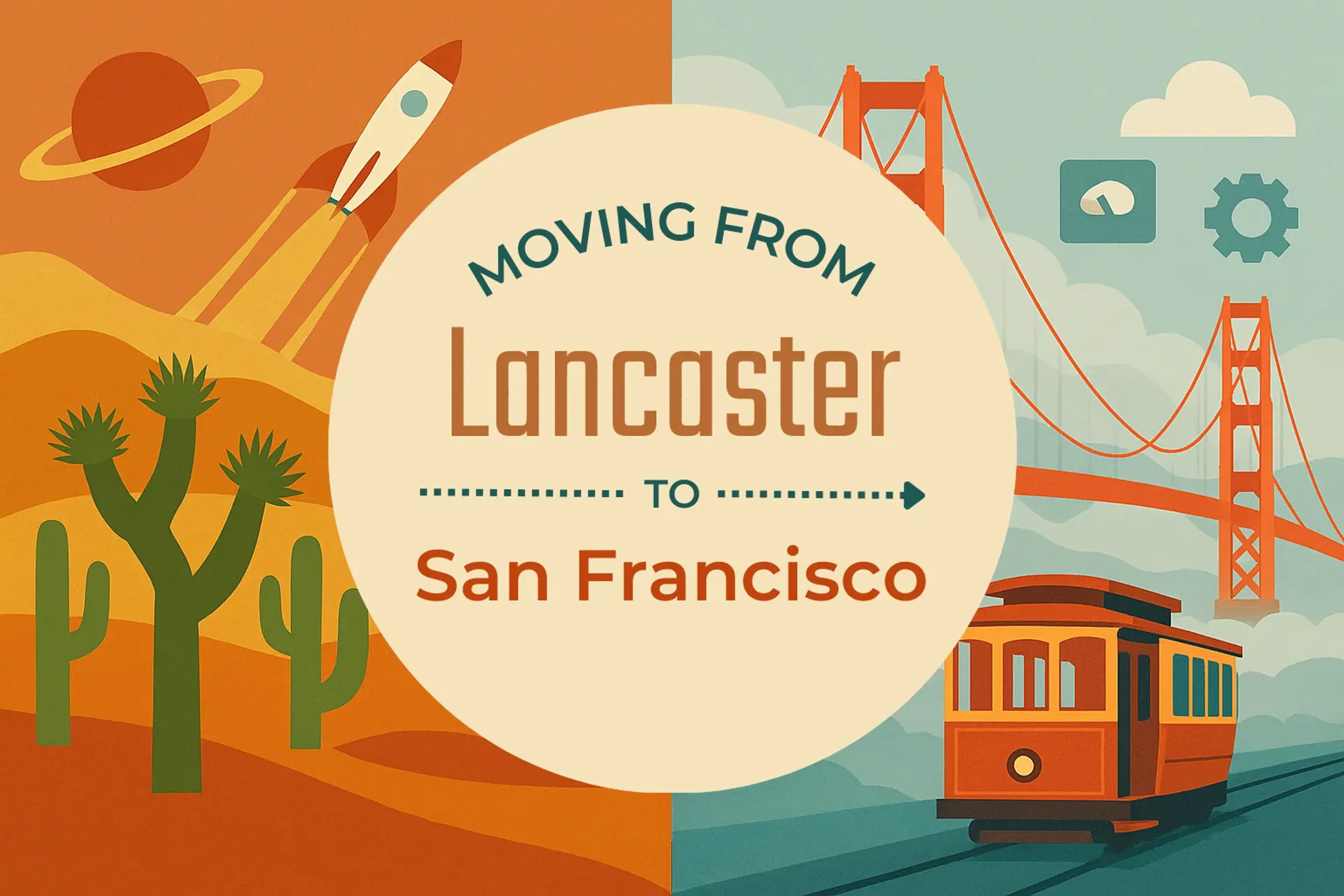 Side-by-side comparison of Lancaster to San Francisco moving companies