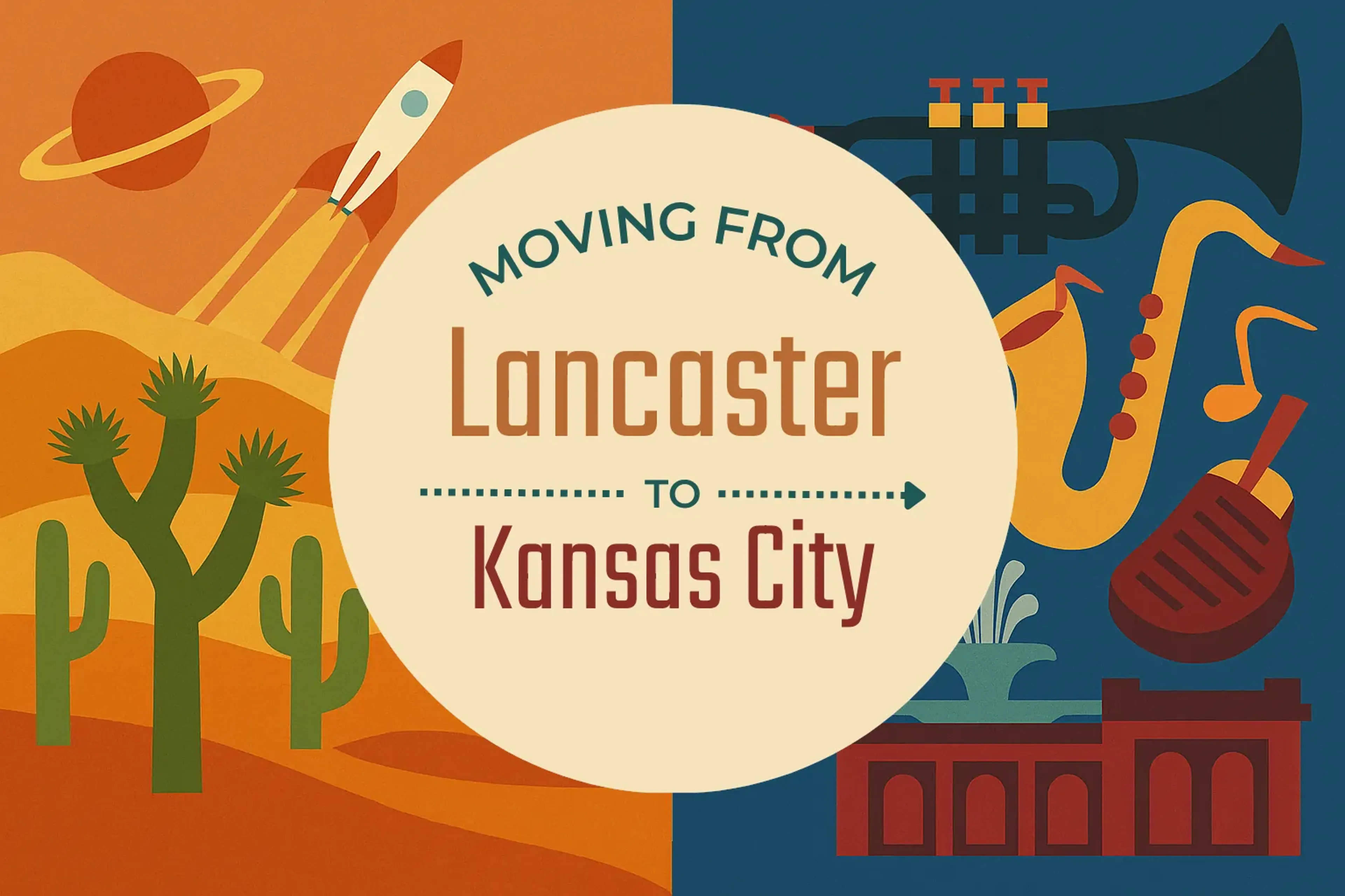 Side-by-side comparison of Lancaster to Kansas City moving companies