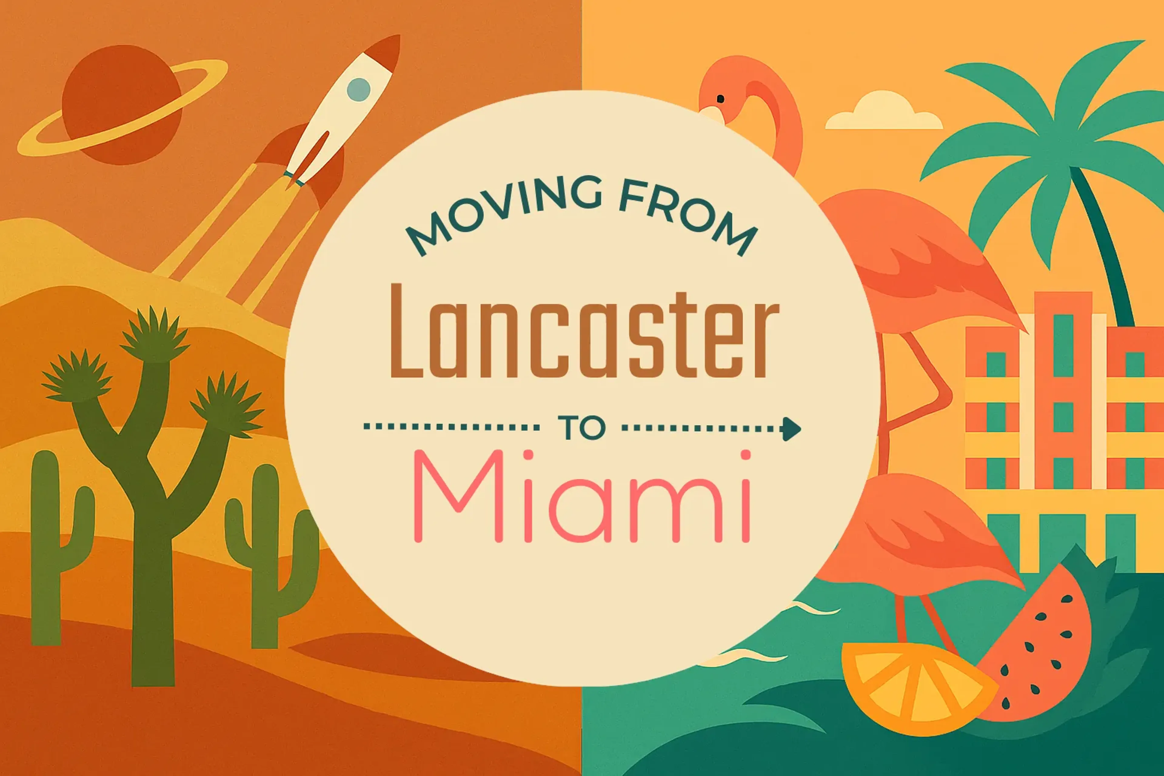 Side-by-side comparison of Lancaster to Miami moving companies