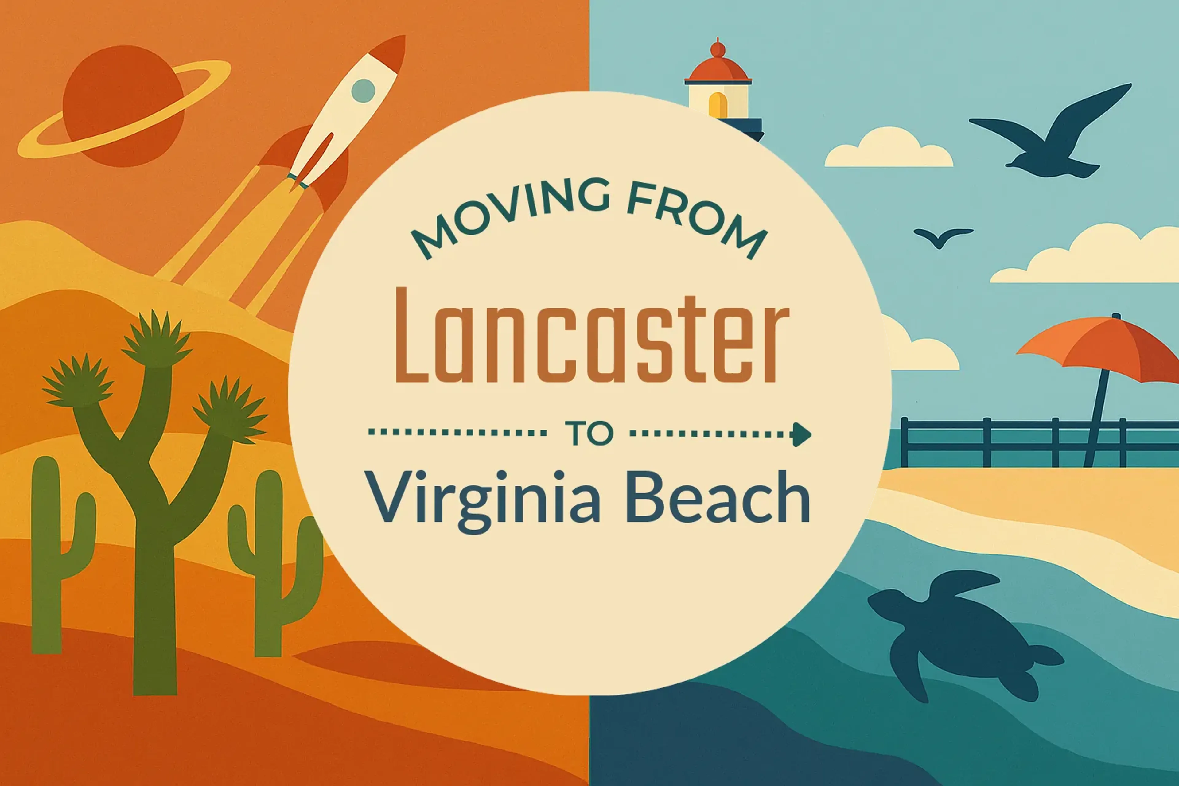 Side-by-side comparison of Lancaster to Virginia Beach moving companies