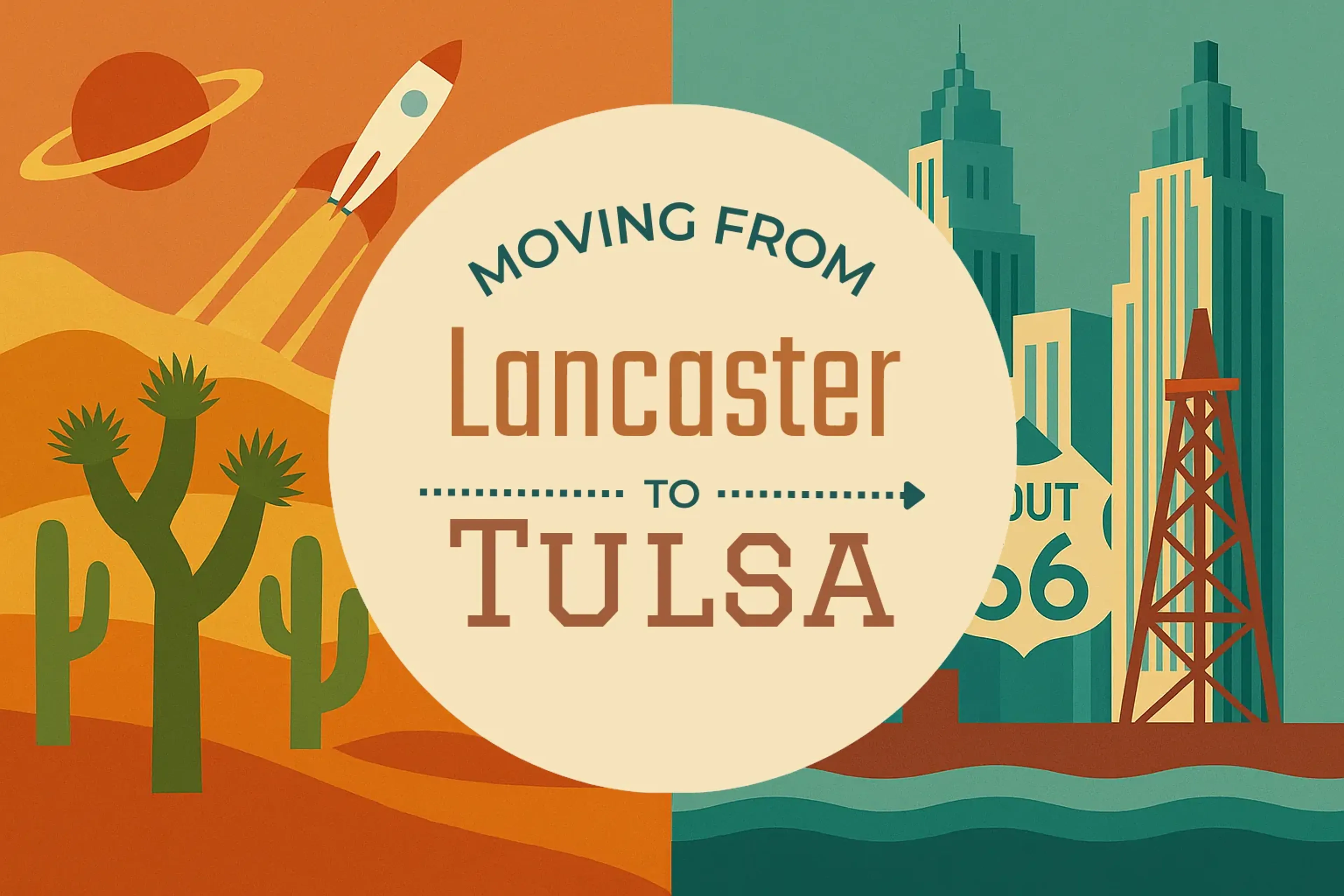 Side-by-side comparison of Lancaster to Tulsa moving companies