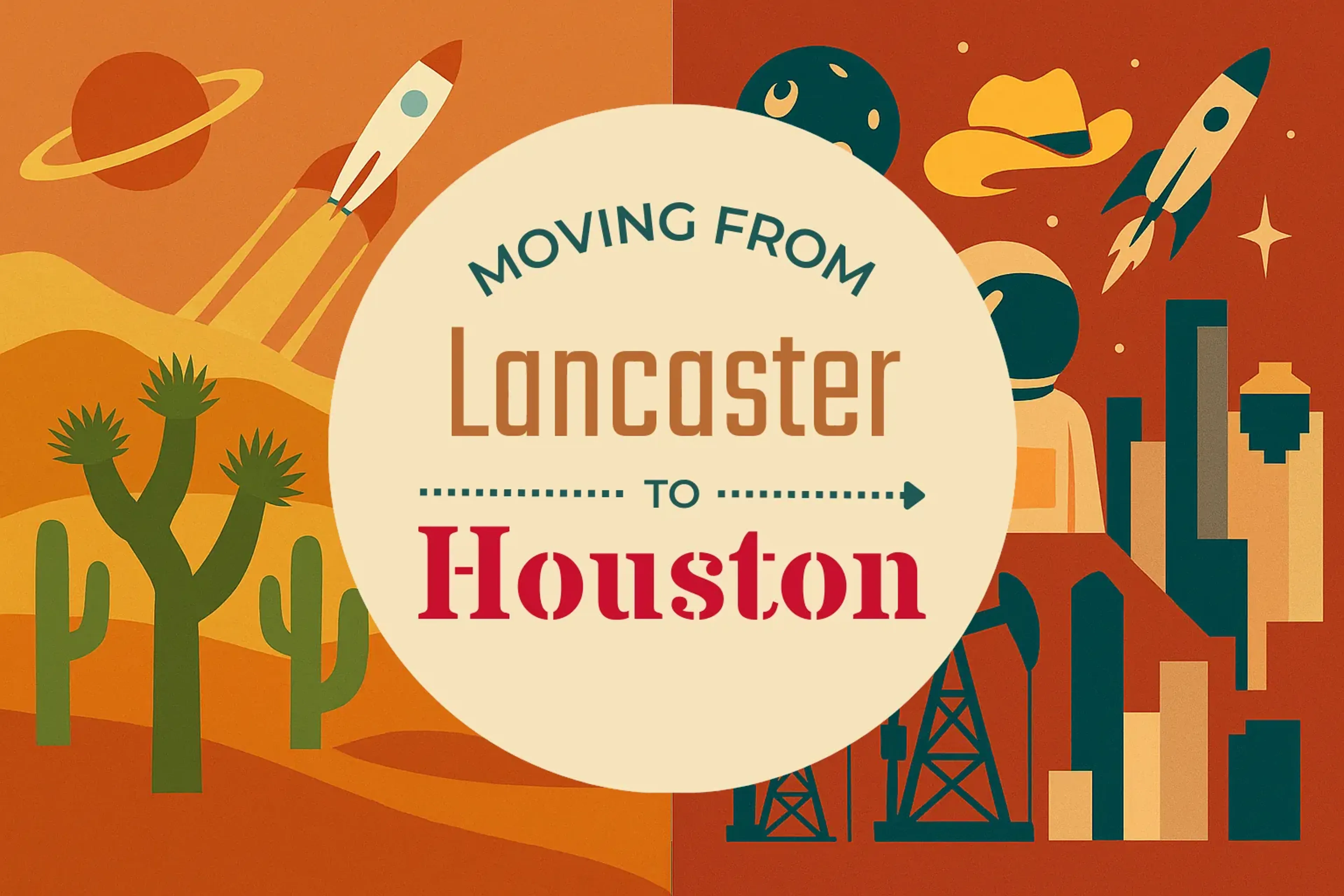 Side-by-side comparison of Lancaster to Houston moving companies