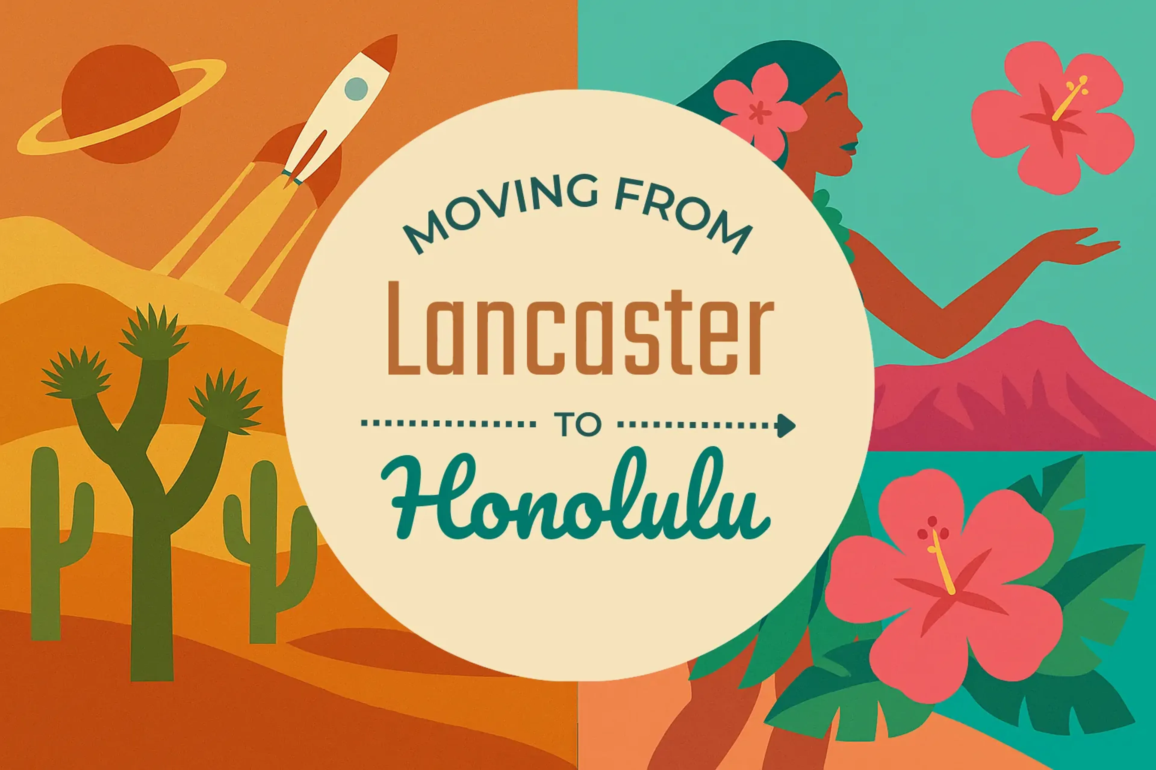Side-by-side comparison of Lancaster to Honolulu moving companies
