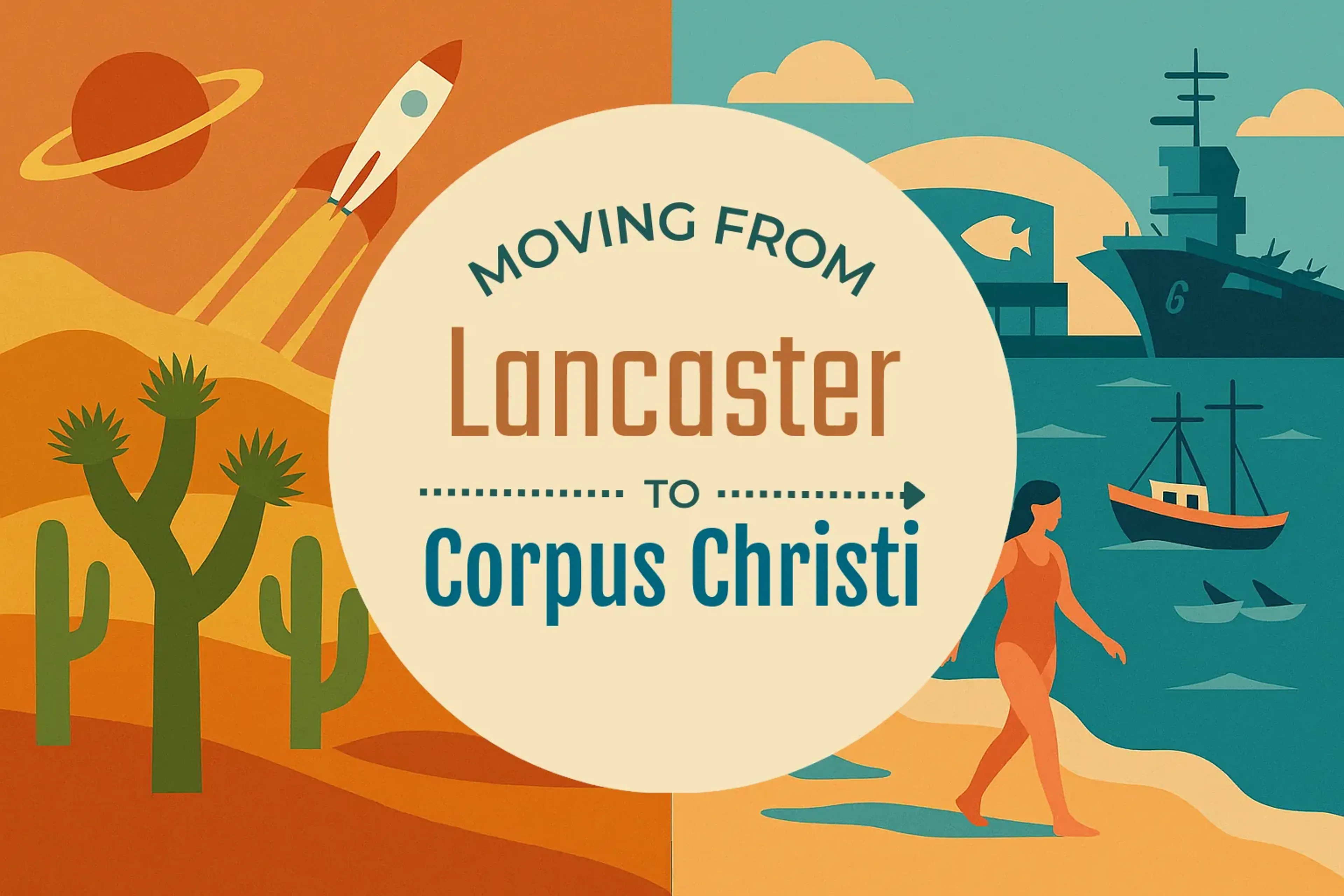 Side-by-side comparison of Lancaster to Corpus Christi moving companies