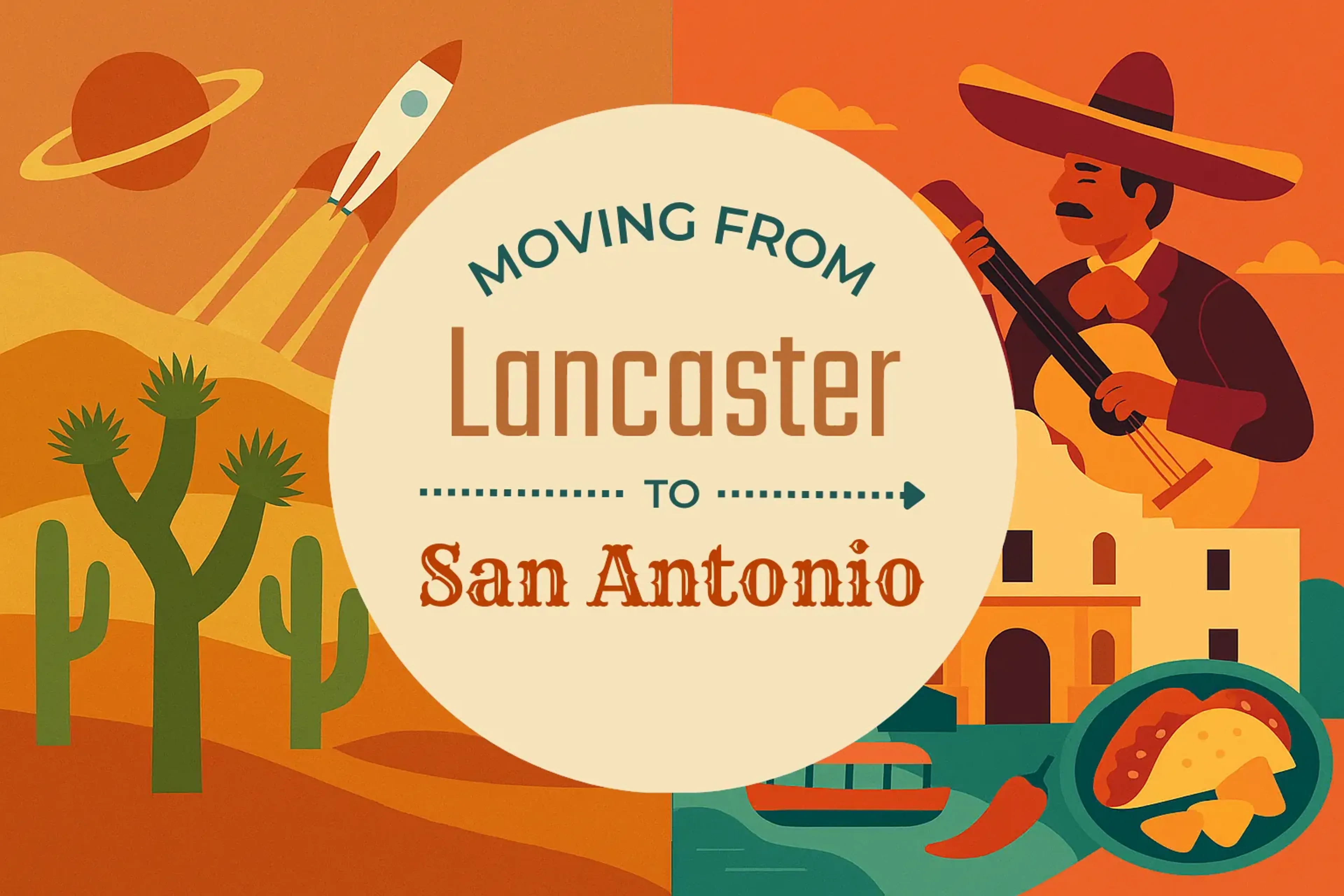 Side-by-side comparison of Lancaster to San Antonio moving companies
