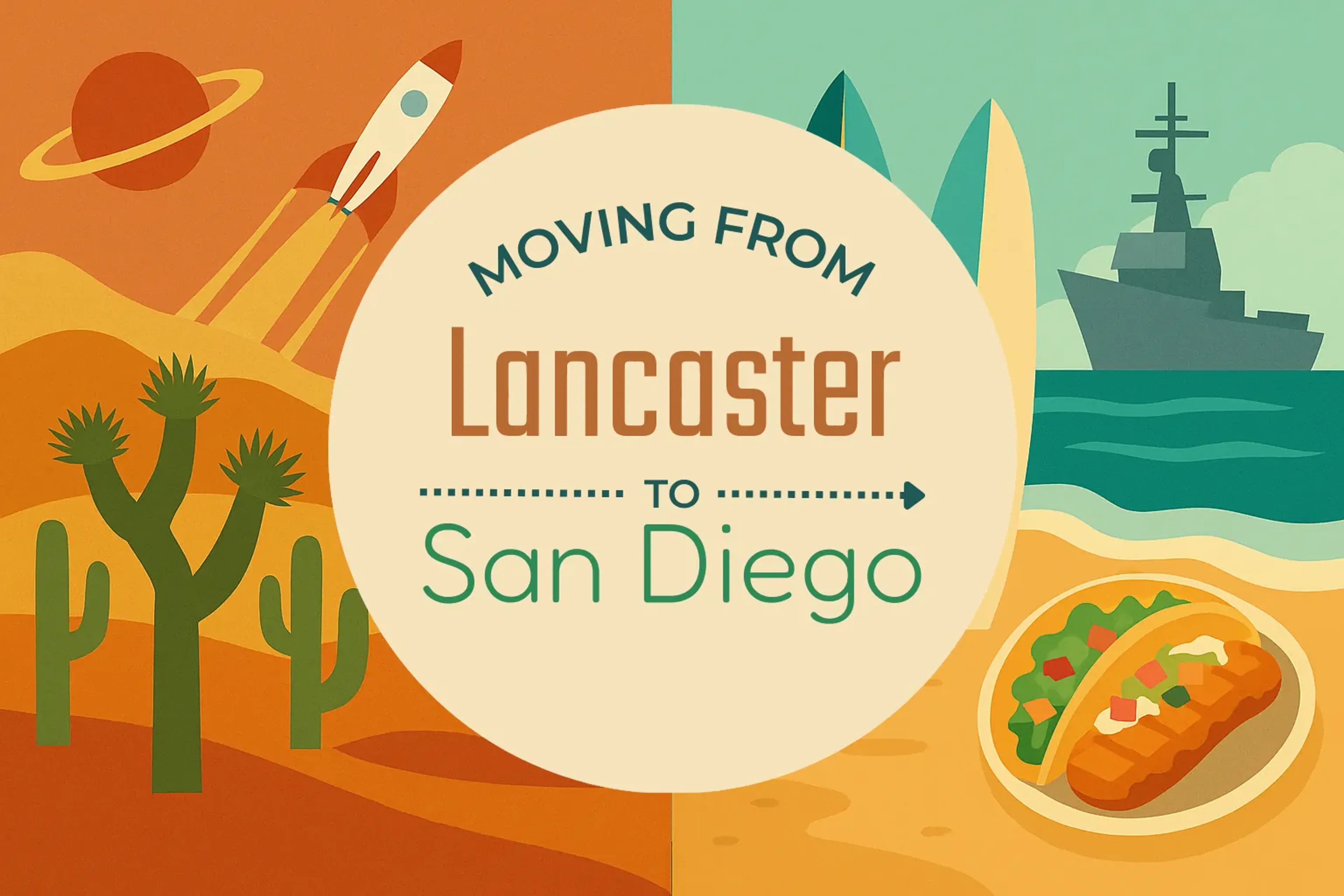 Side-by-side comparison of Lancaster to San Diego moving companies