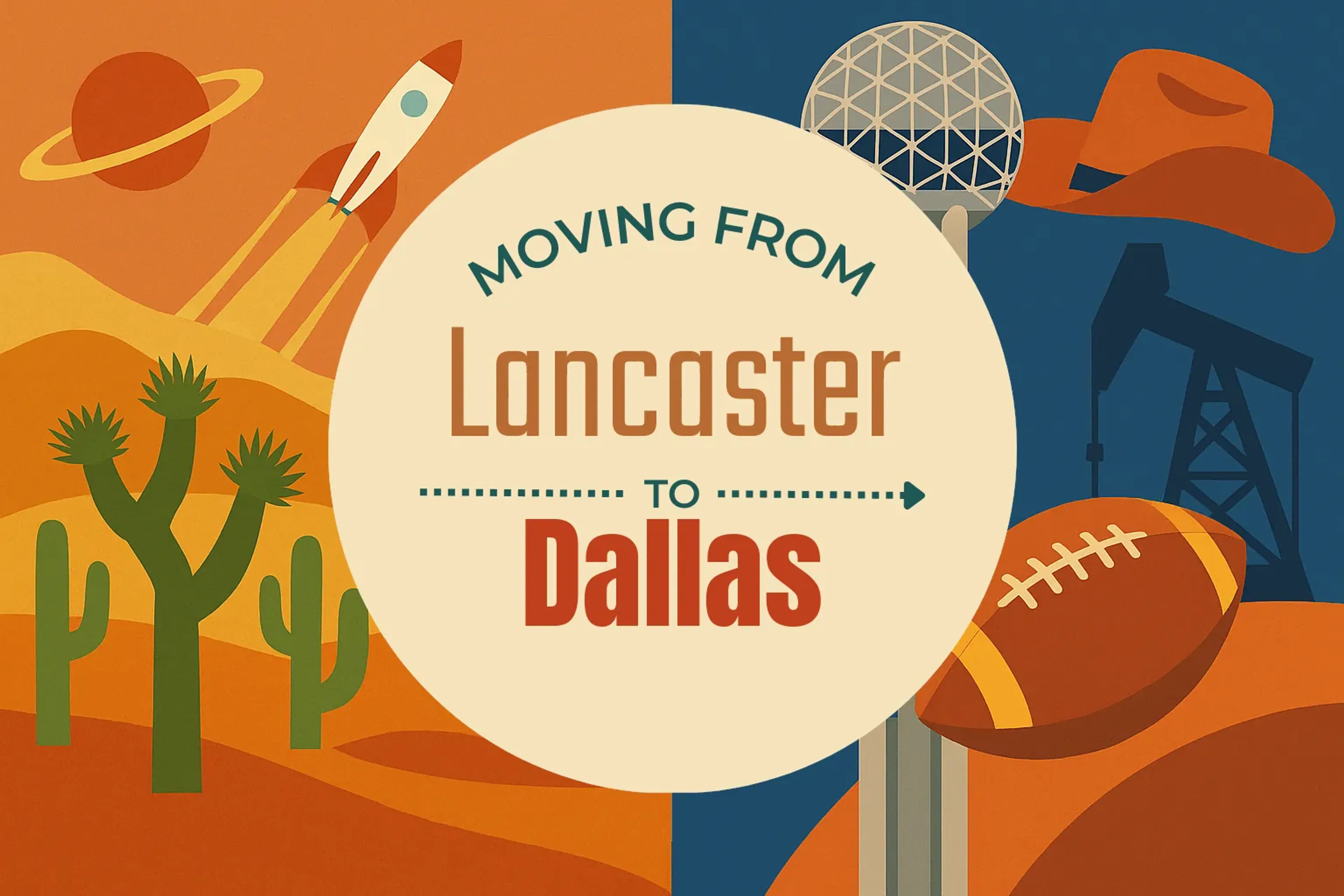 Side-by-side comparison of Lancaster to Dallas moving companies