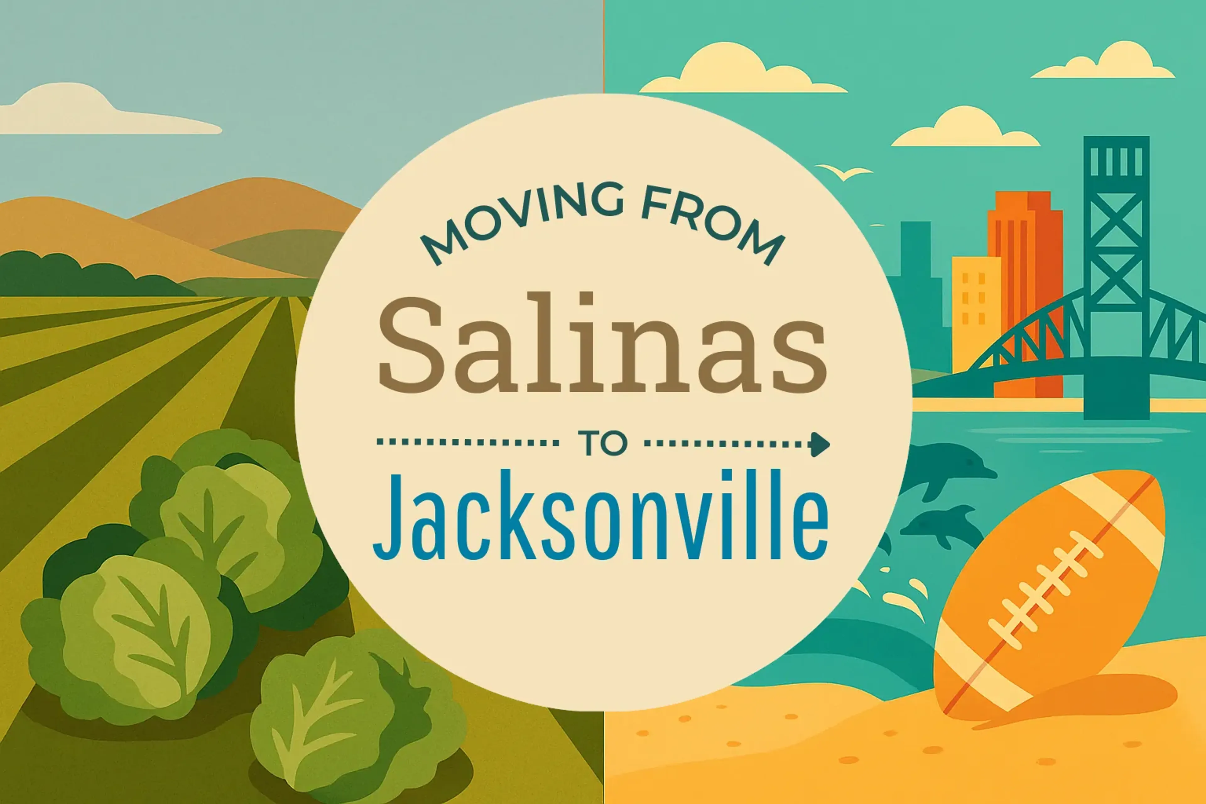 Side-by-side comparison of Salinas to Jacksonville moving companies