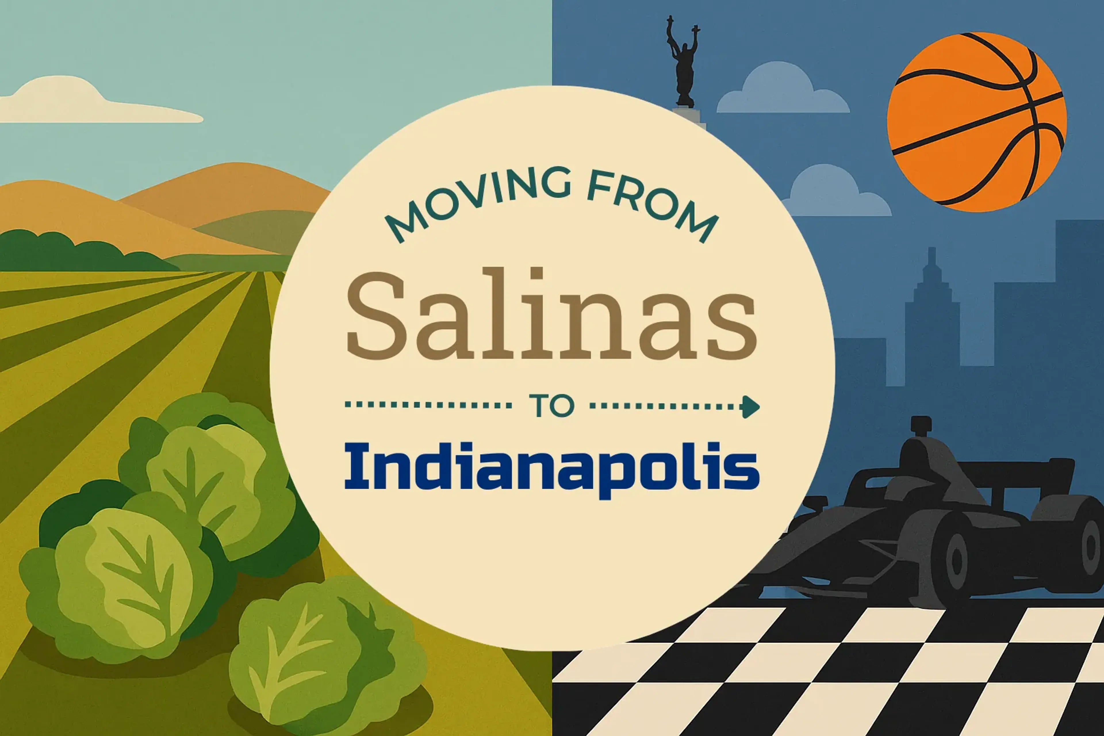 Side-by-side comparison of Salinas to Indianapolis moving companies