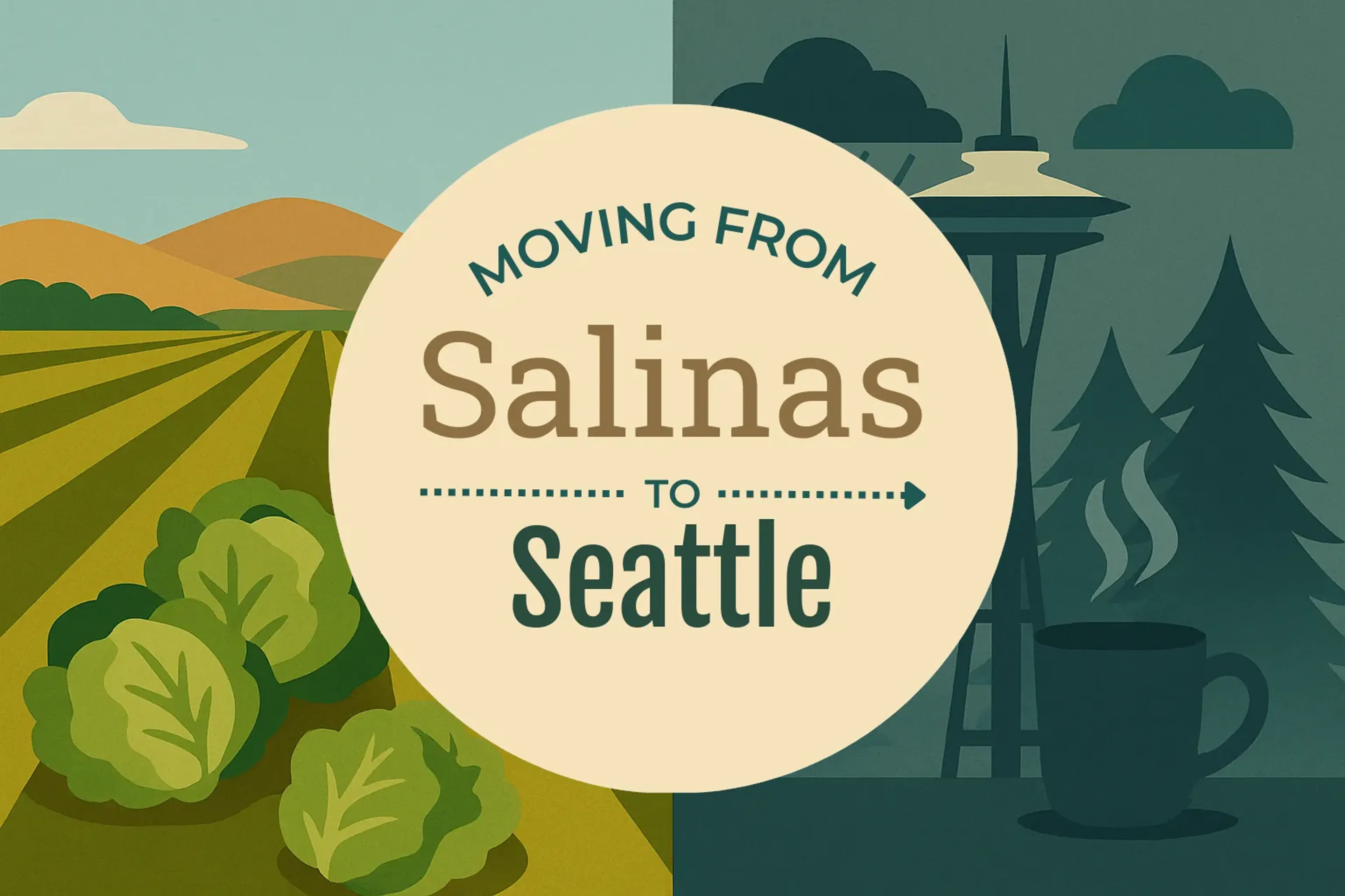 Side-by-side comparison of Salinas to Seattle moving companies