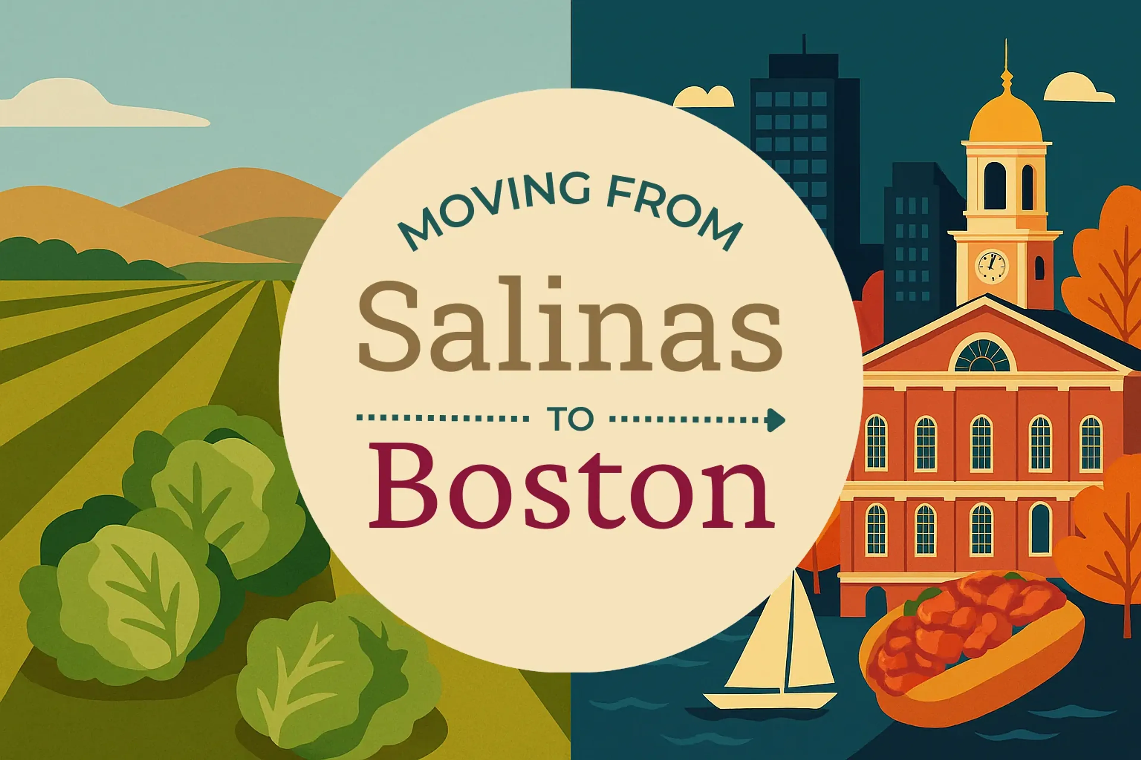 Side-by-side comparison of Salinas to Boston moving companies
