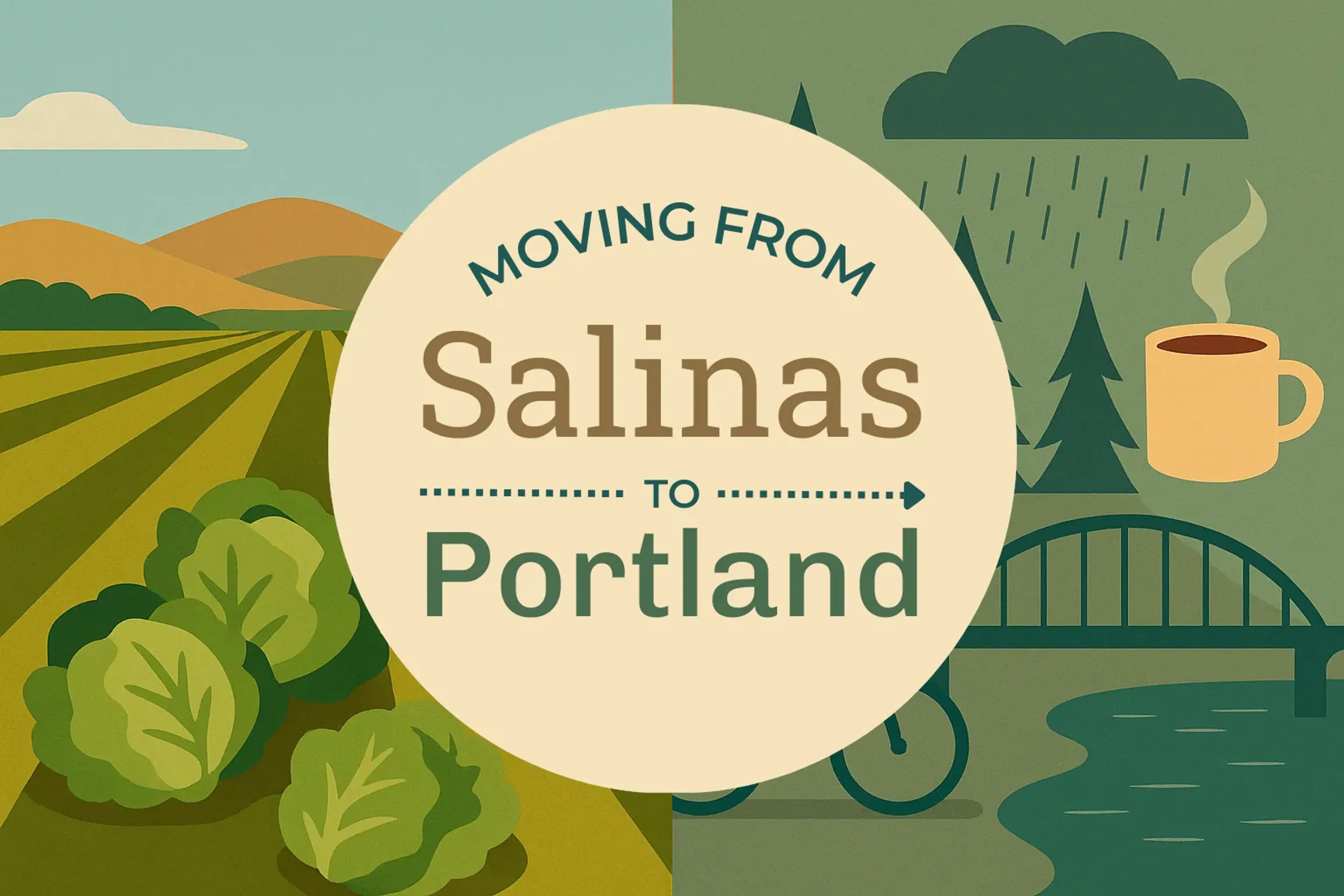 Side-by-side comparison of Salinas to Portland moving companies
