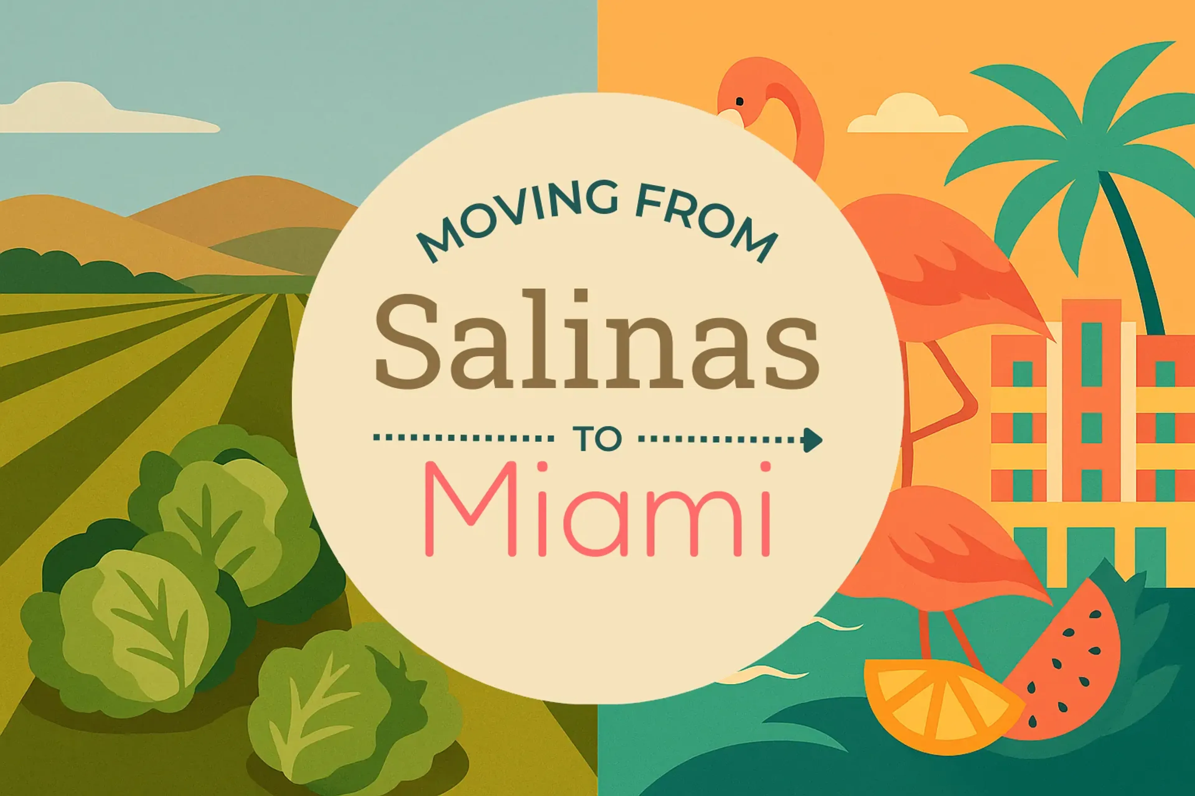 Side-by-side comparison of Salinas to Miami moving companies