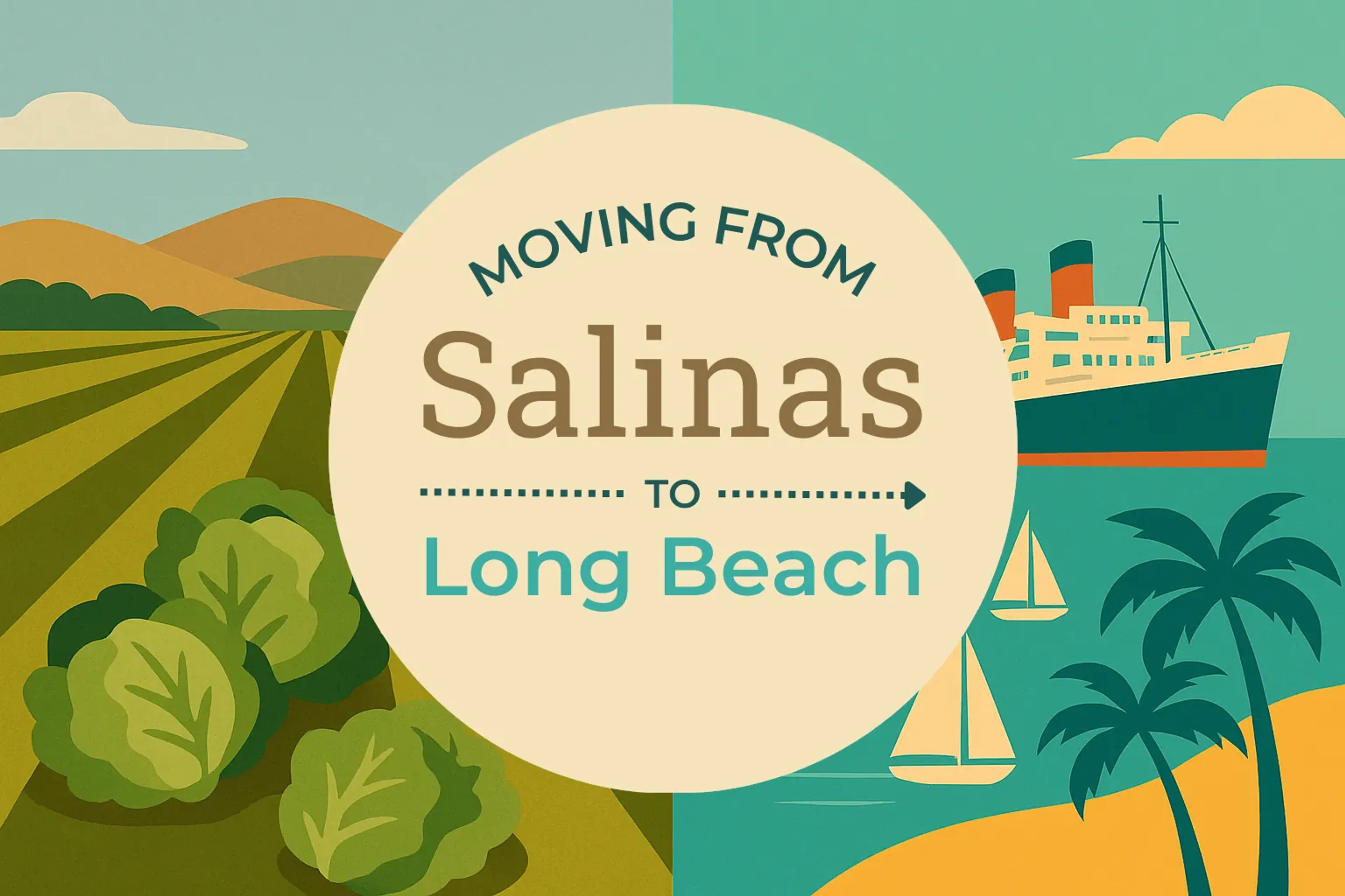 Side-by-side comparison of Salinas to Long Beach moving companies