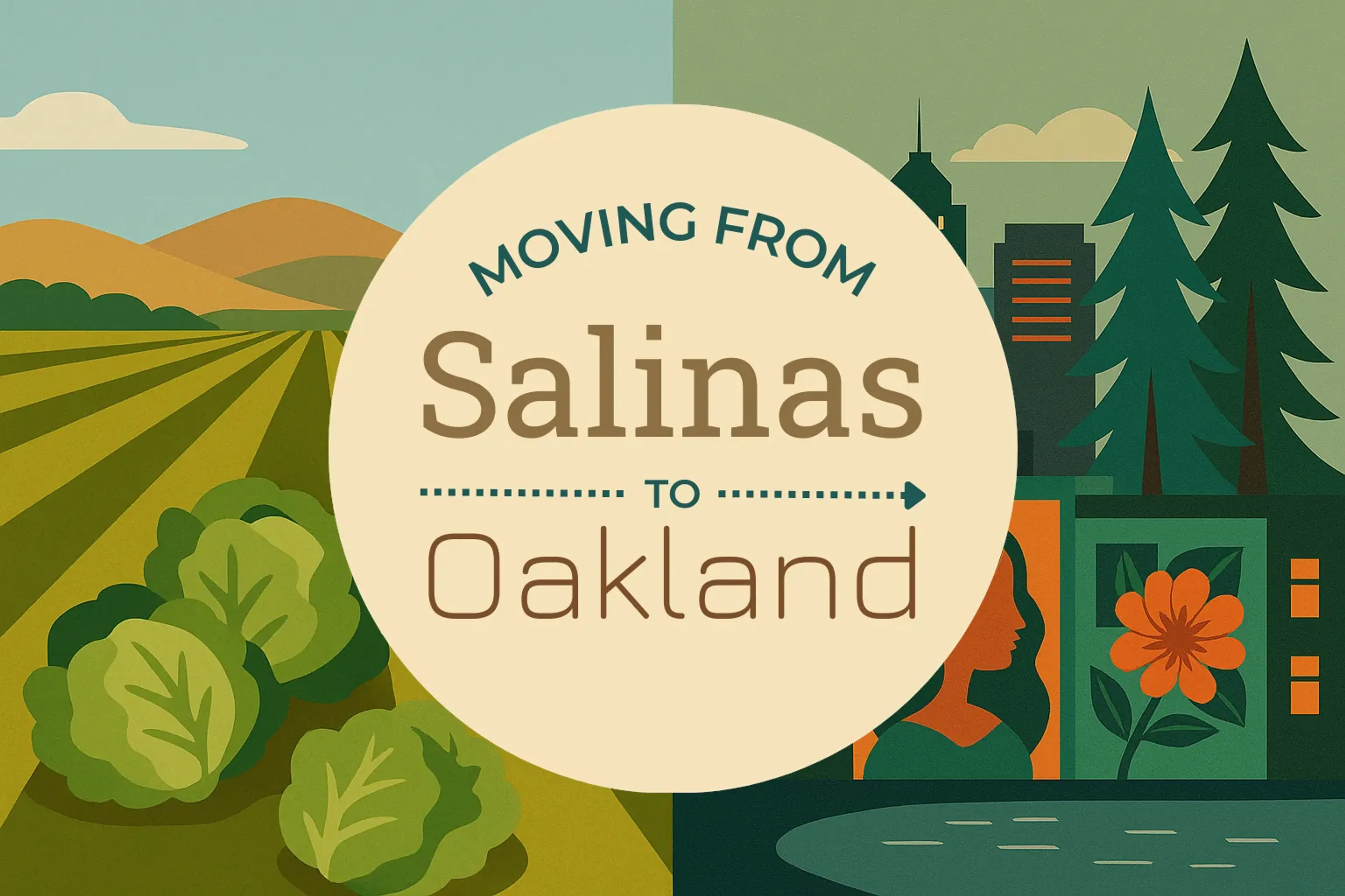 Side-by-side comparison of Salinas to Oakland moving companies