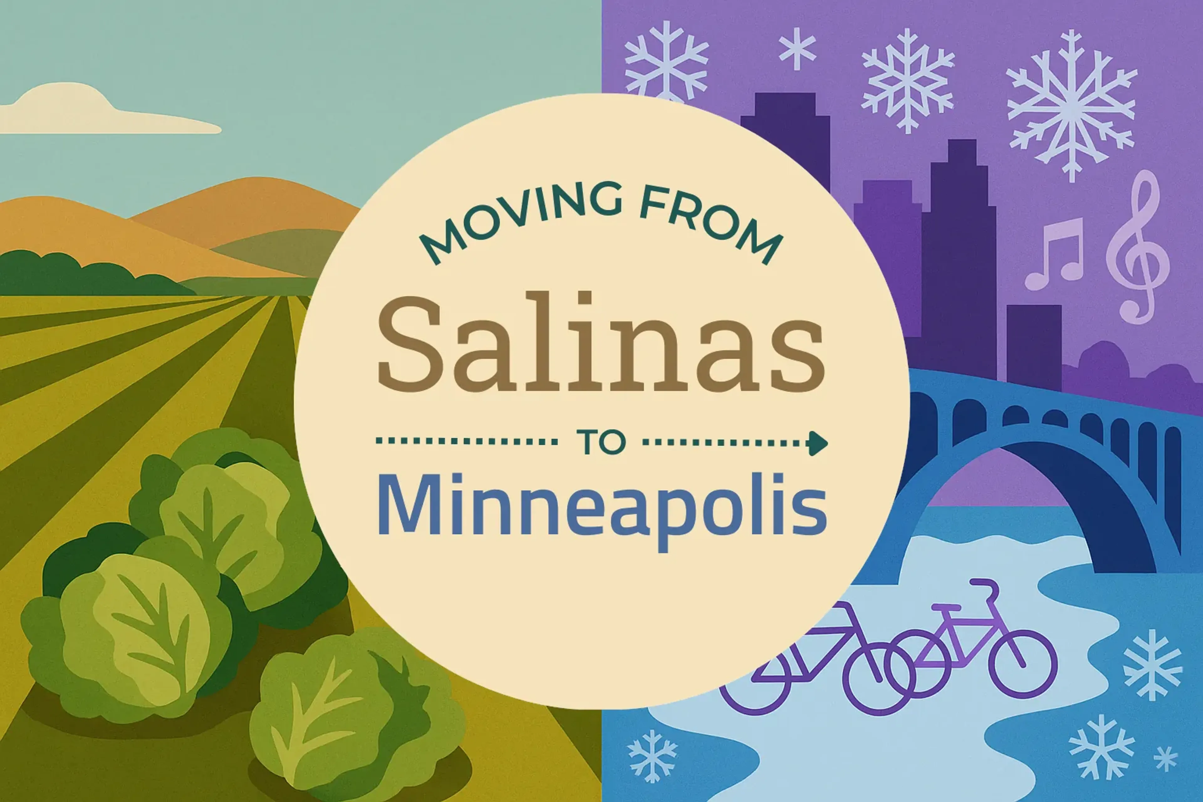 Side-by-side comparison of Salinas to Minneapolis moving companies
