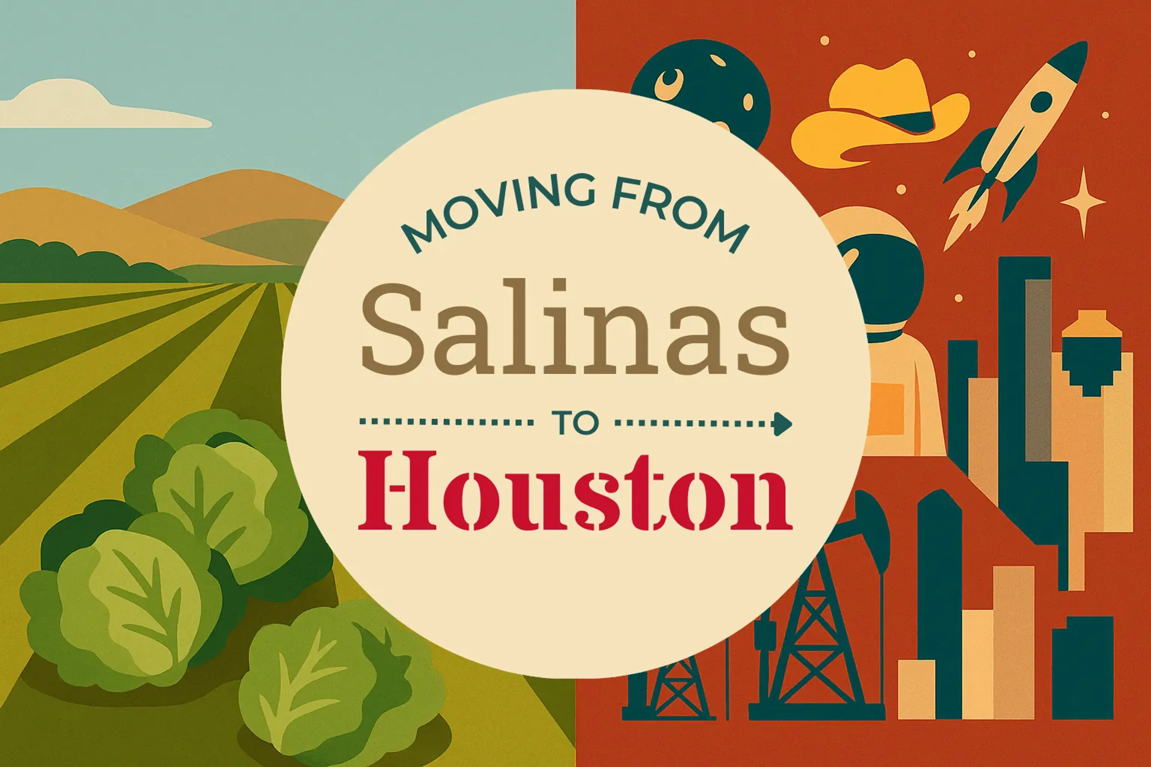 Side-by-side comparison of Salinas to Houston moving companies
