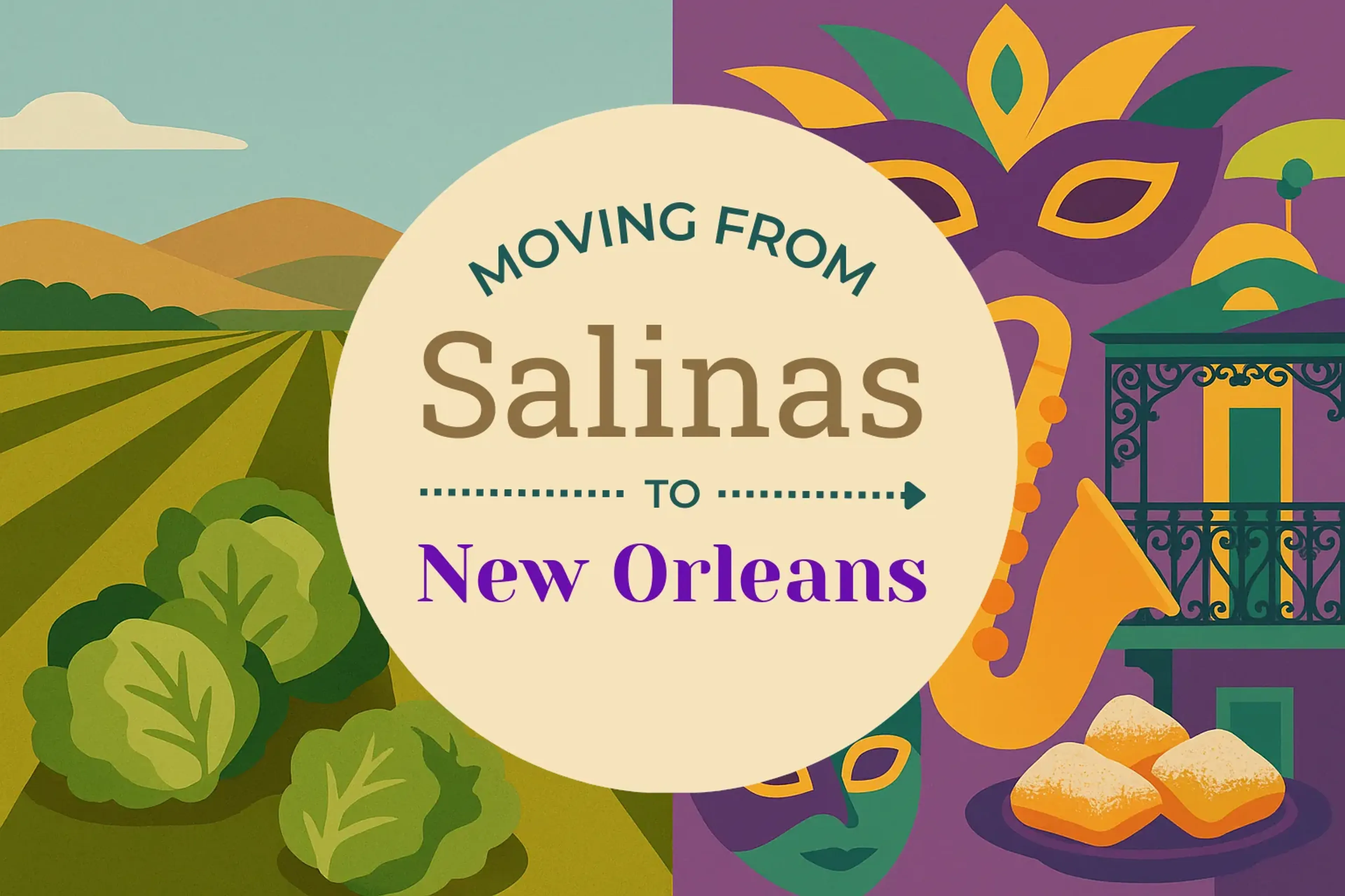 Side-by-side comparison of Salinas to New Orleans moving companies