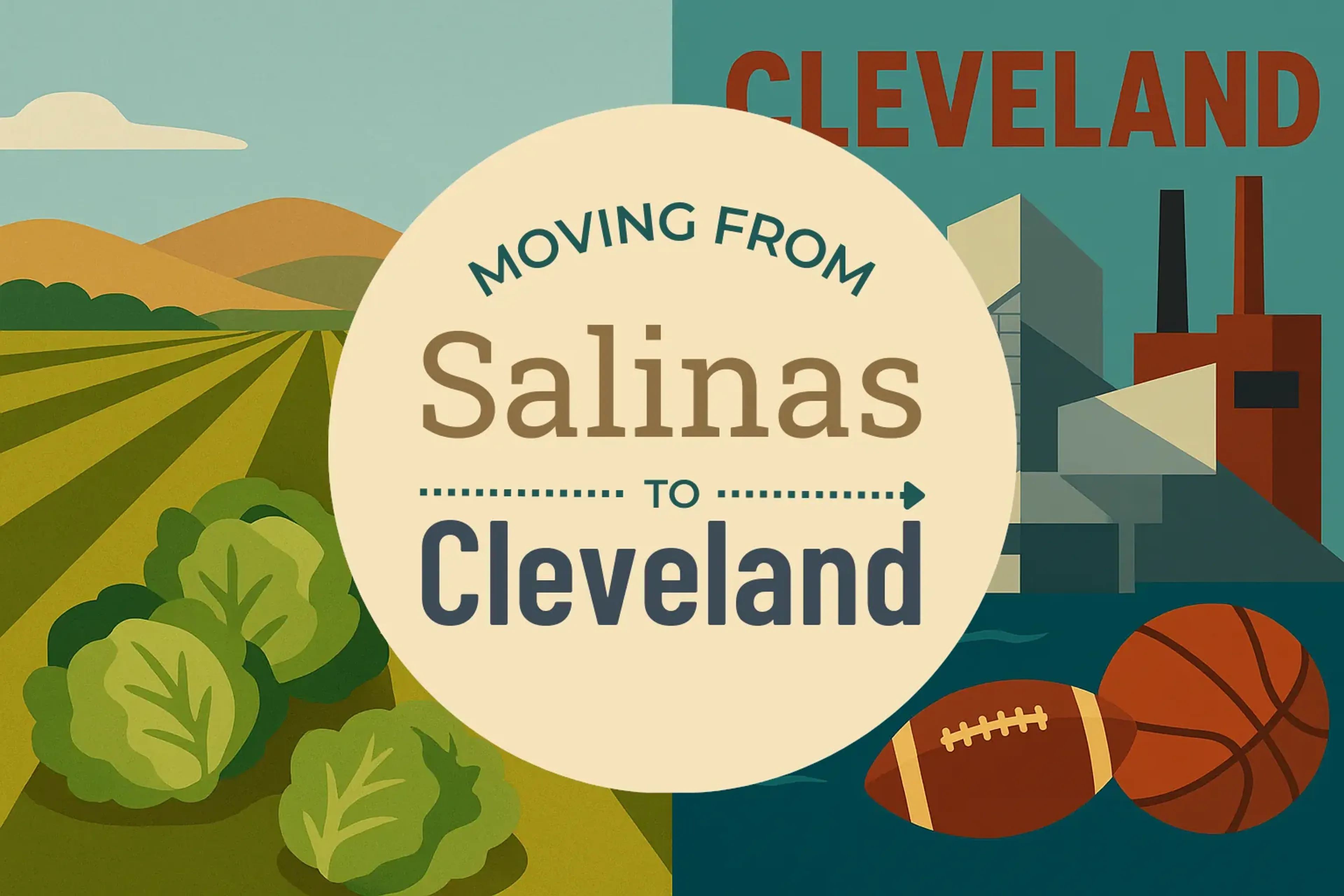 Side-by-side comparison of Salinas to Cleveland moving companies