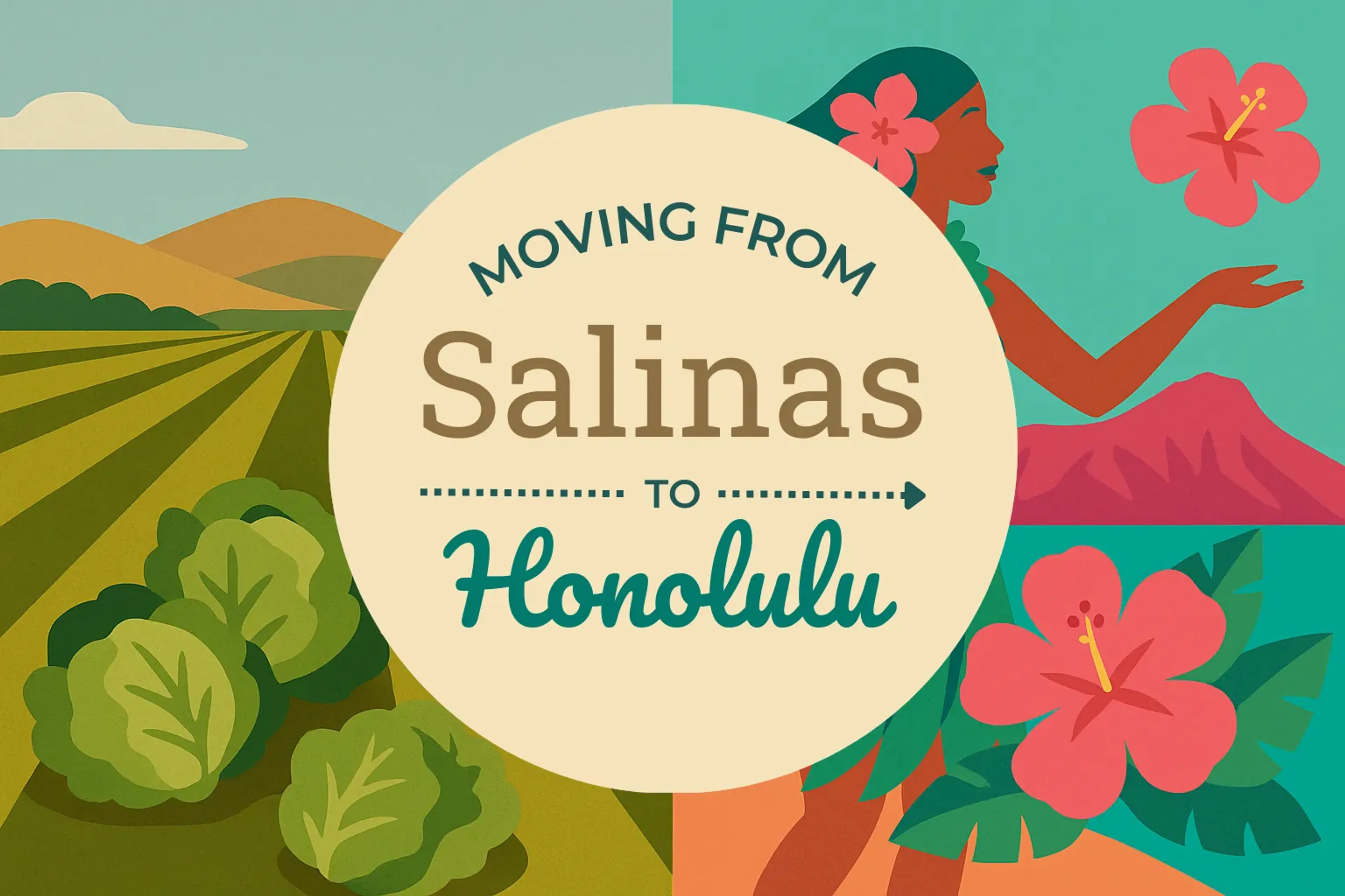 Side-by-side comparison of Salinas to Honolulu moving companies