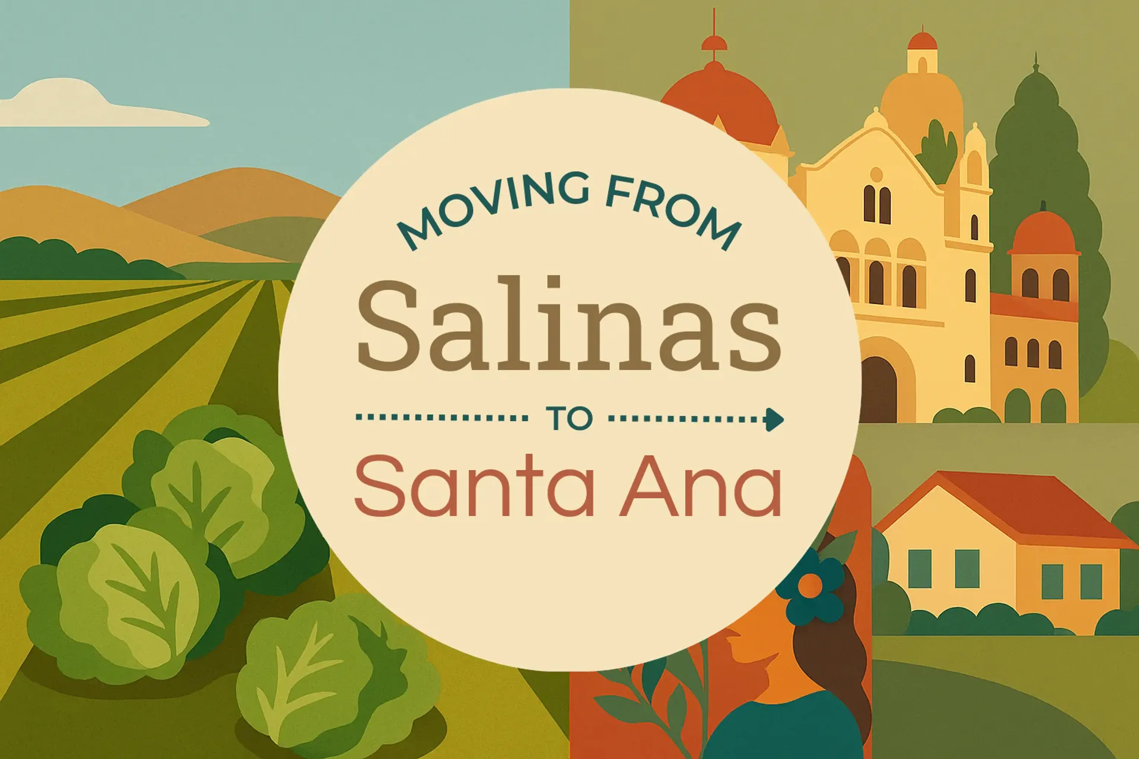 Side-by-side comparison of Salinas to Santa Ana moving companies
