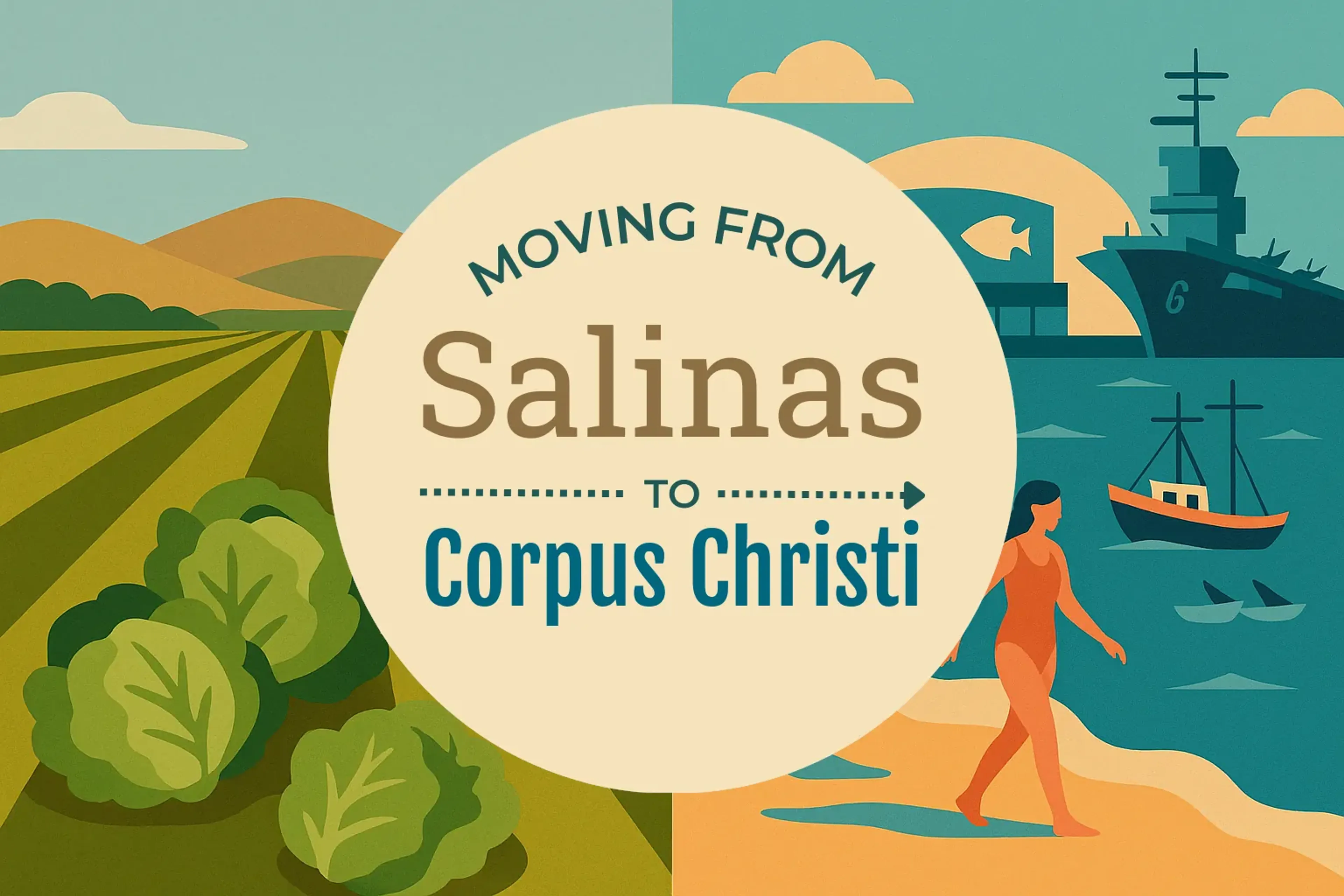 Side-by-side comparison of Salinas to Corpus Christi moving companies