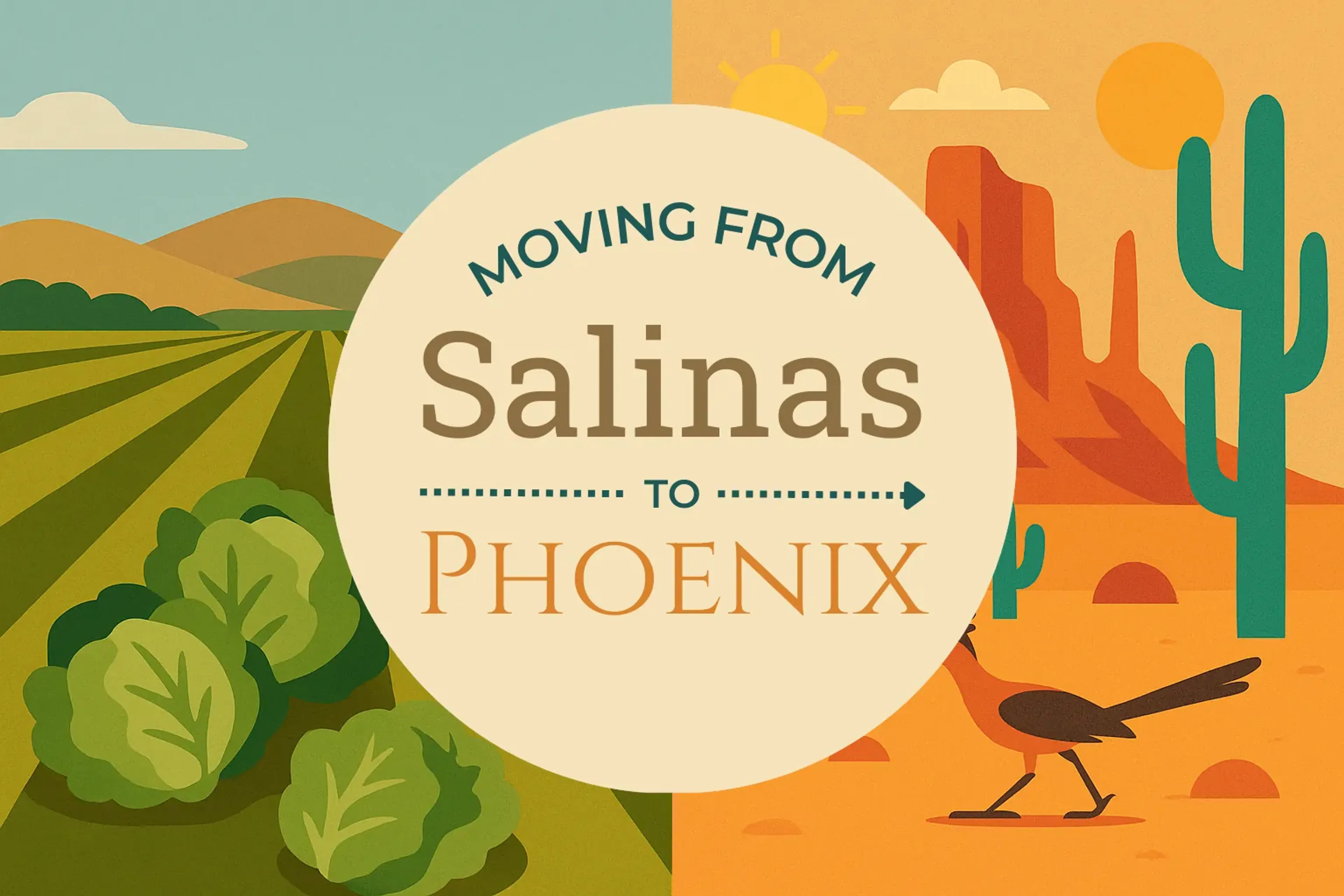Side-by-side comparison of Salinas to Phoenix moving companies