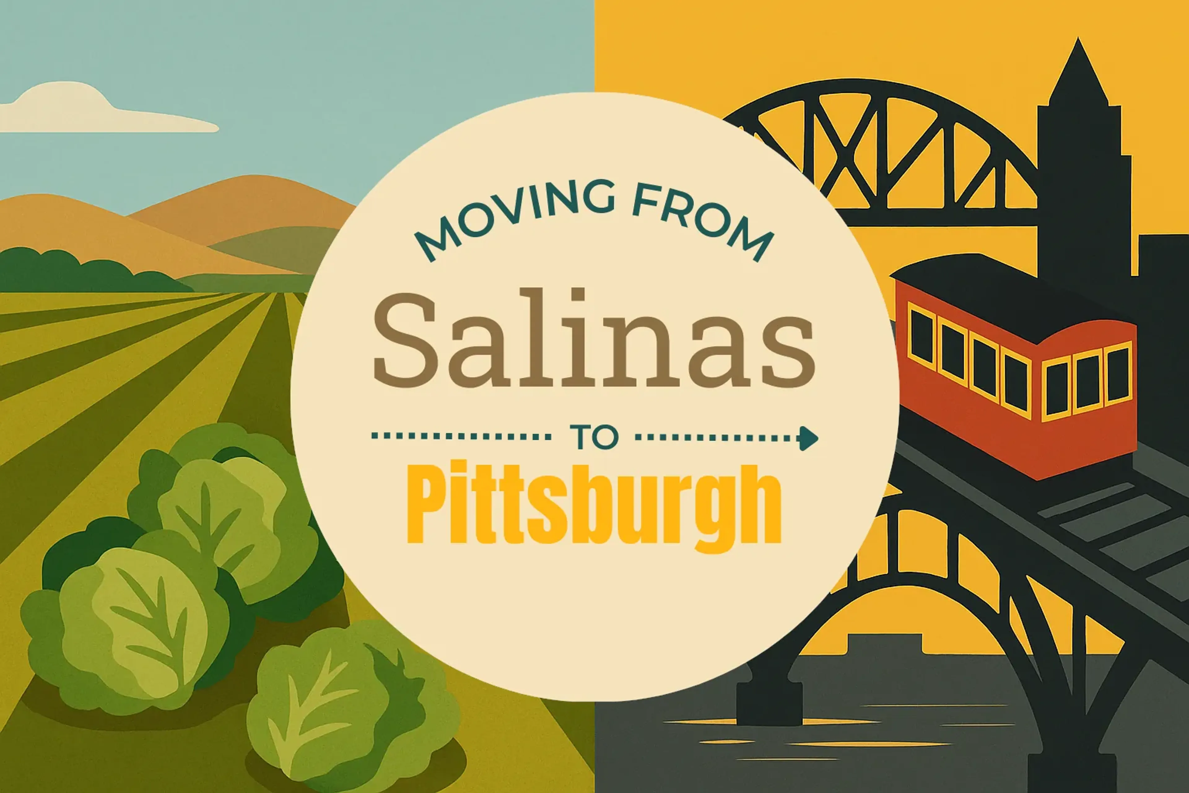Side-by-side comparison of Salinas to Pittsburgh moving companies