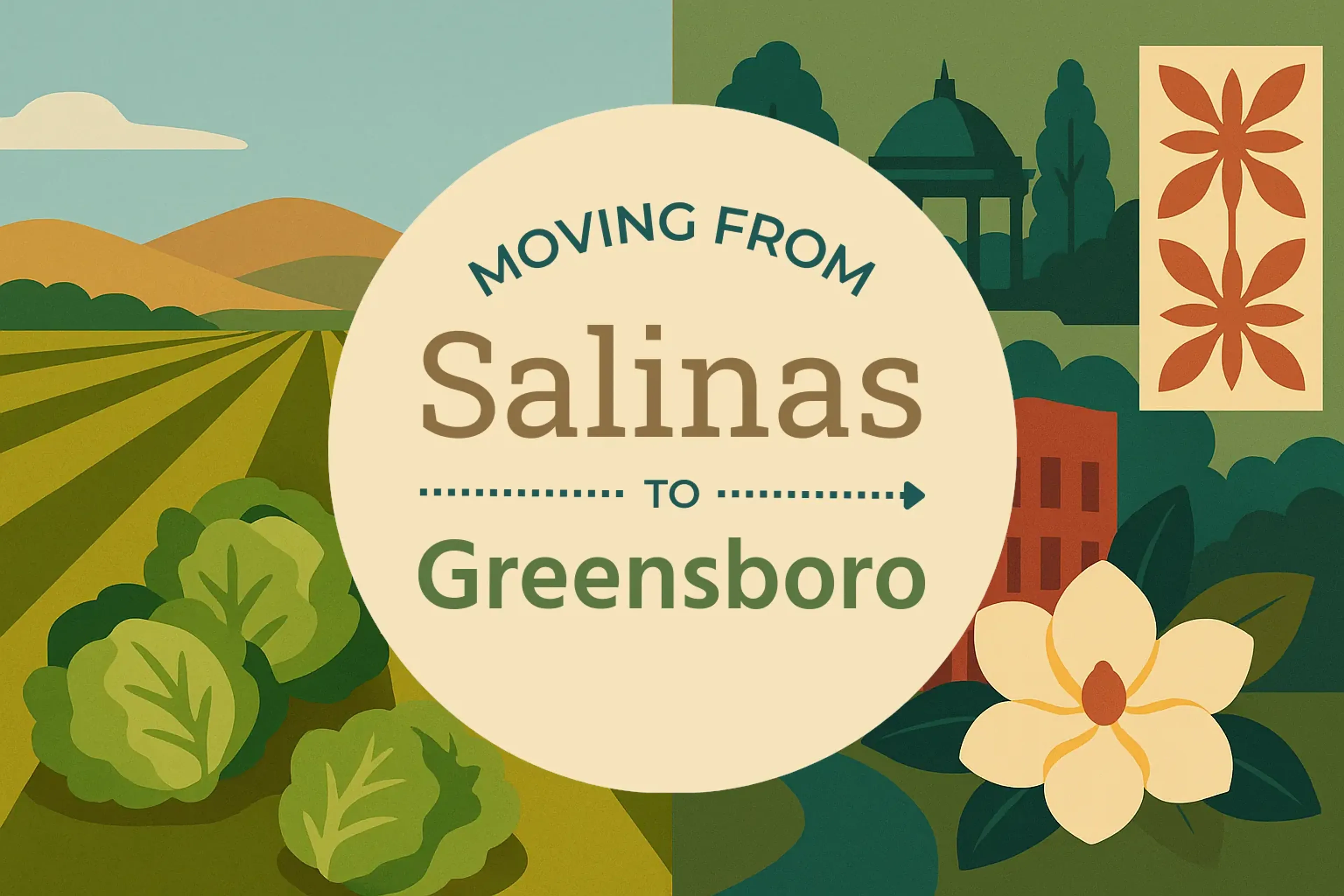 Side-by-side comparison of Salinas to Greensboro moving companies