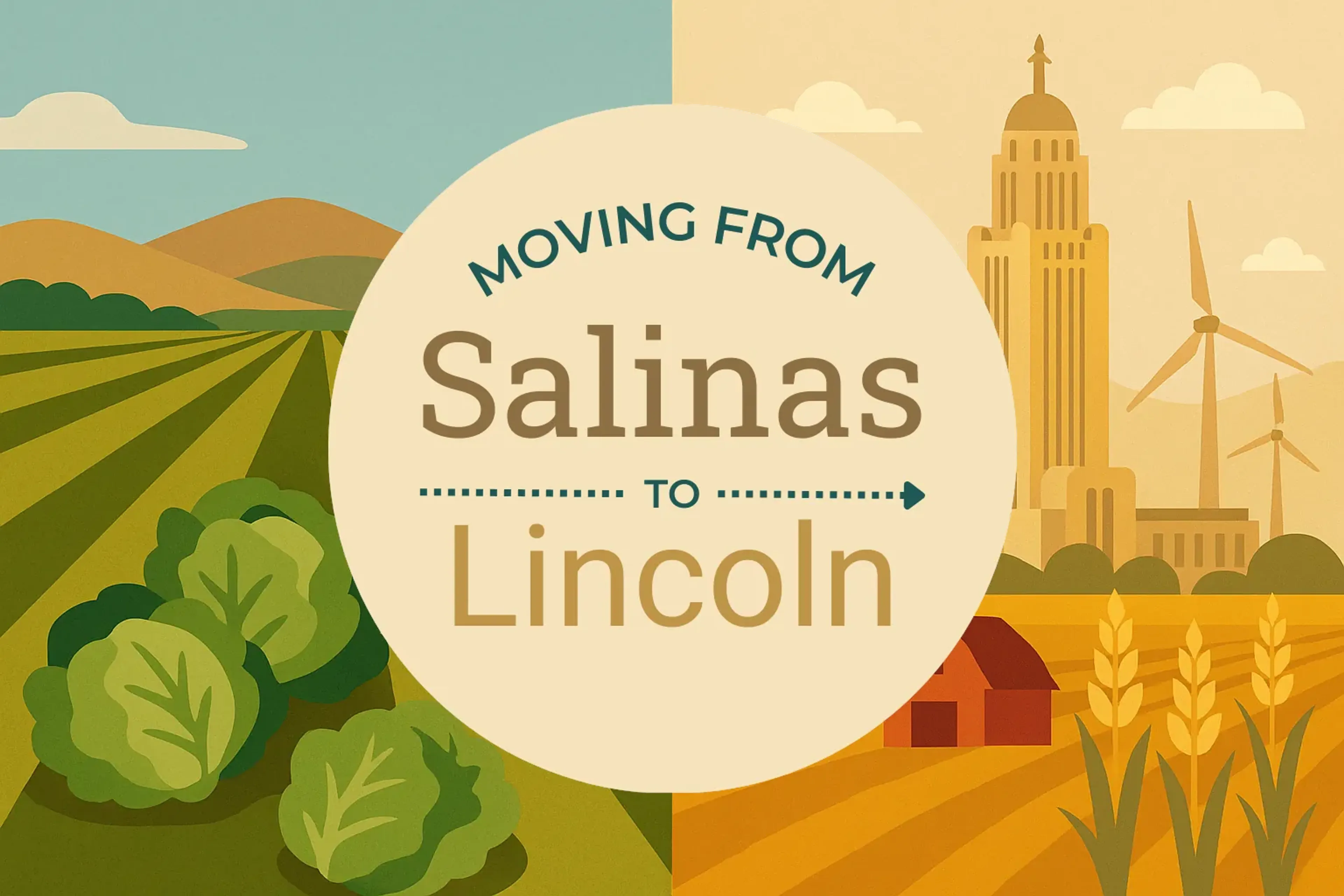 Side-by-side comparison of Salinas to Lincoln moving companies